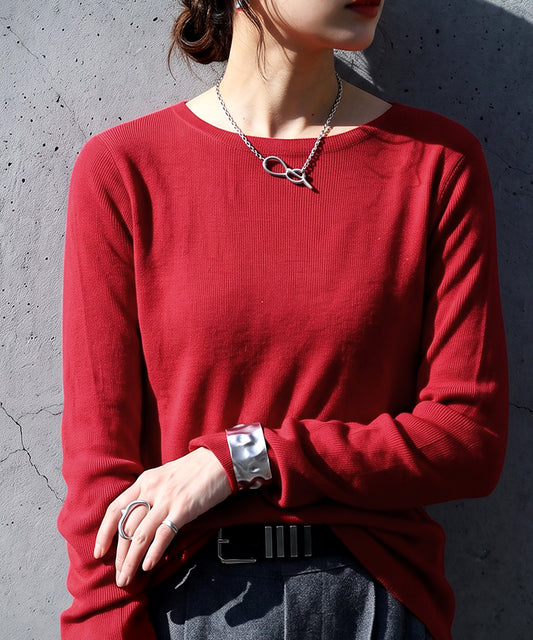 Warm, Insulating Wool Blend Knit Sweater Ladies