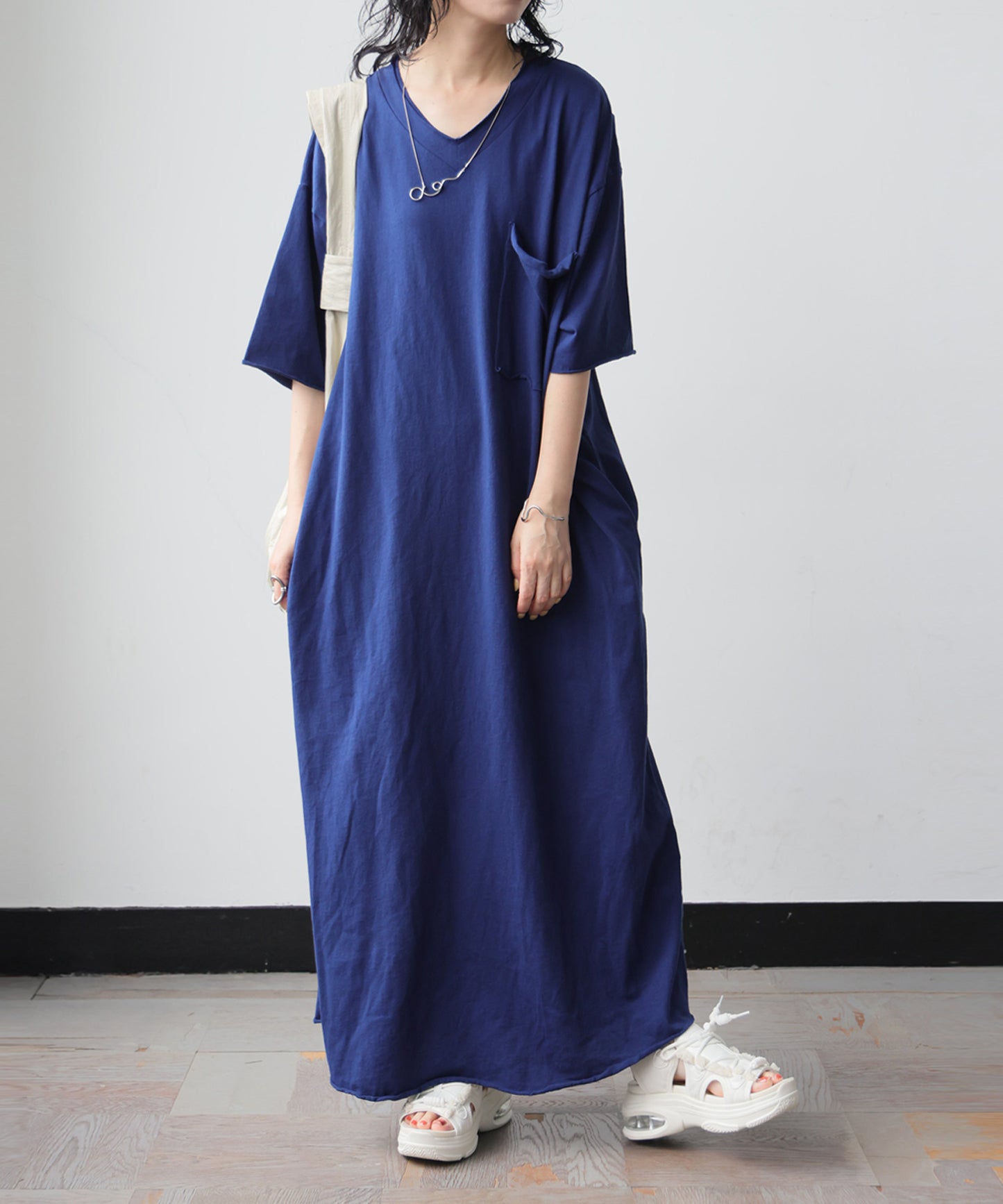 Long V-Neck Dress Ladies