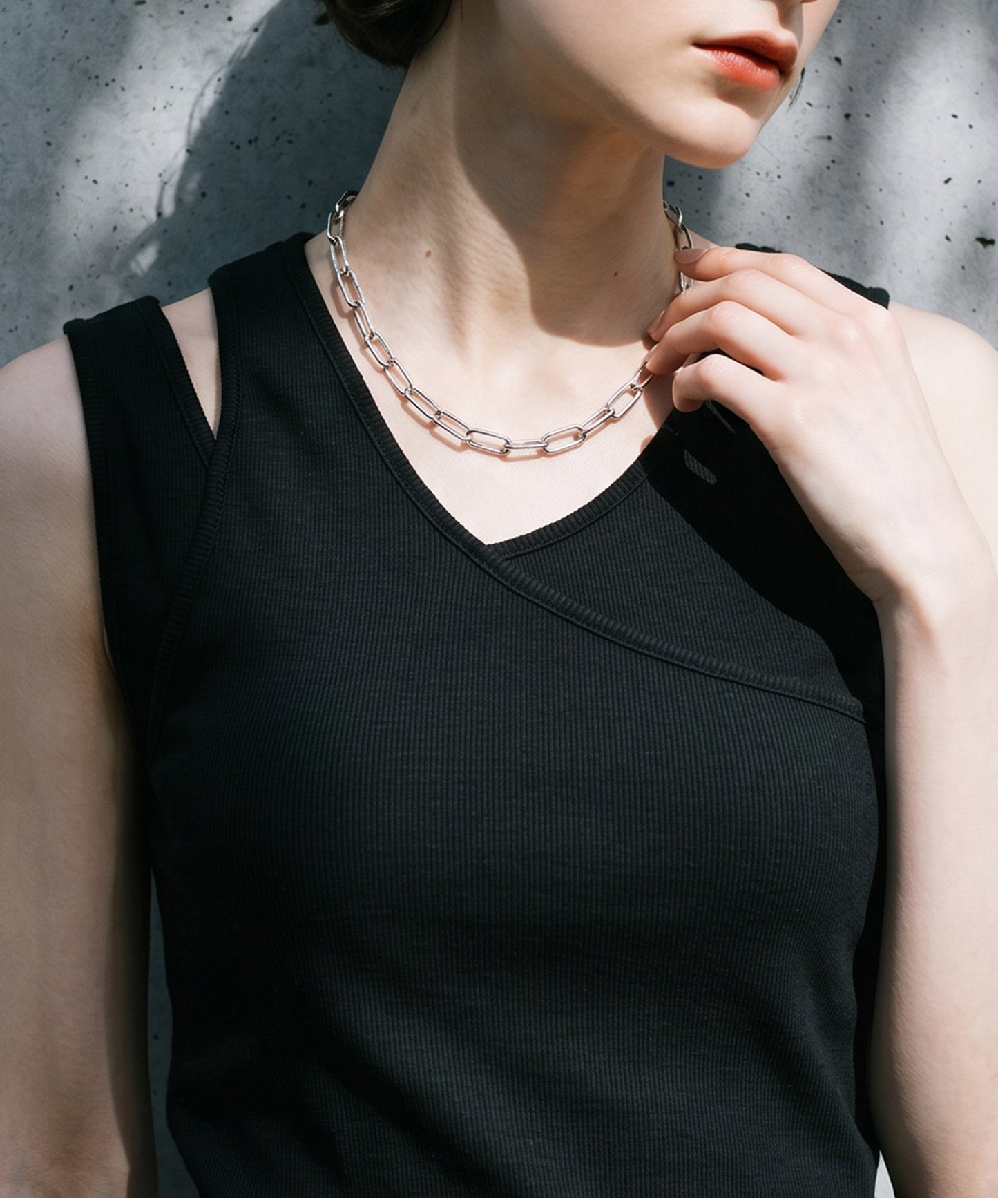 Cotton Blend V-Neck Tank Top Ladies