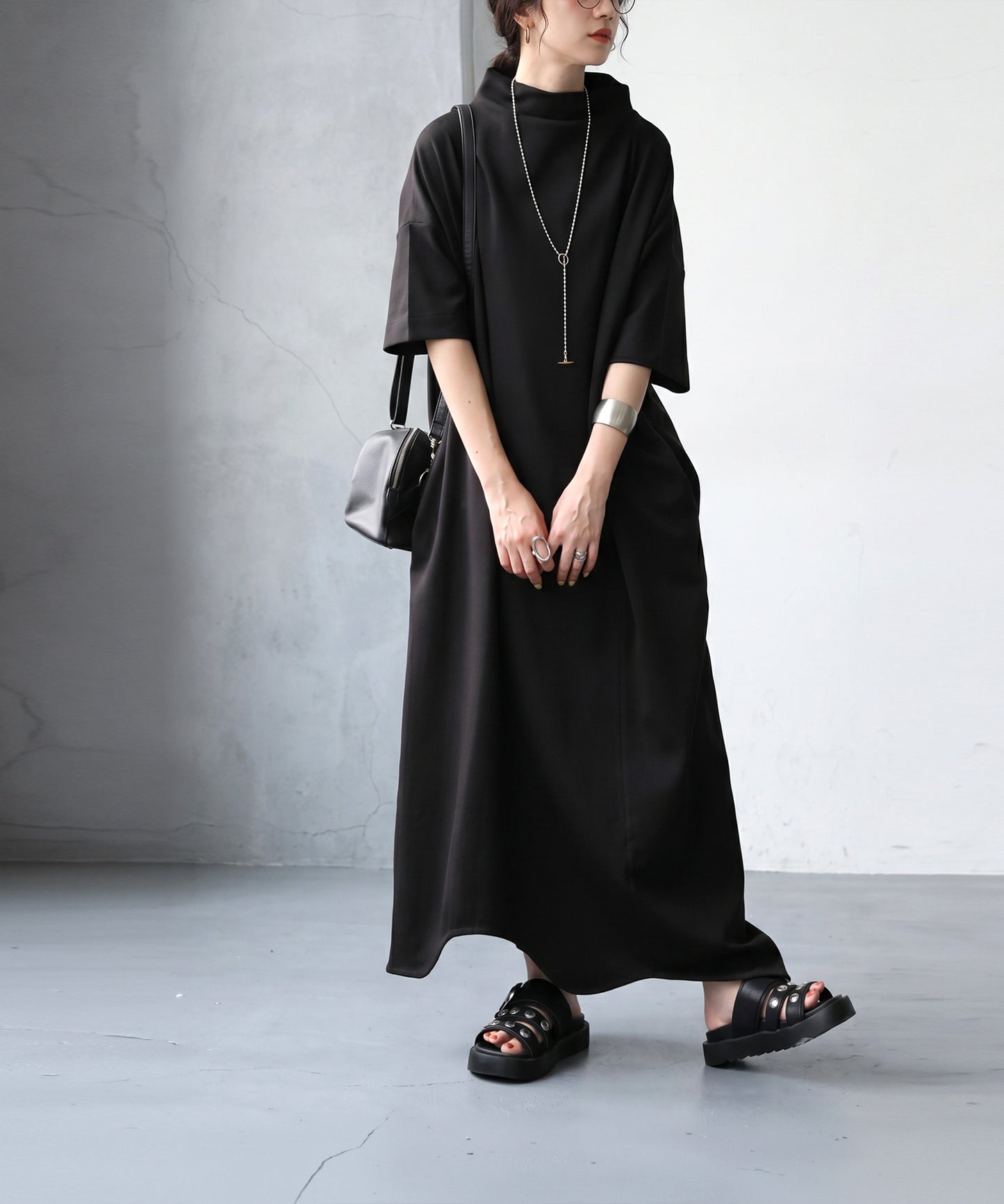 Long Mock Neck Dress Ladies