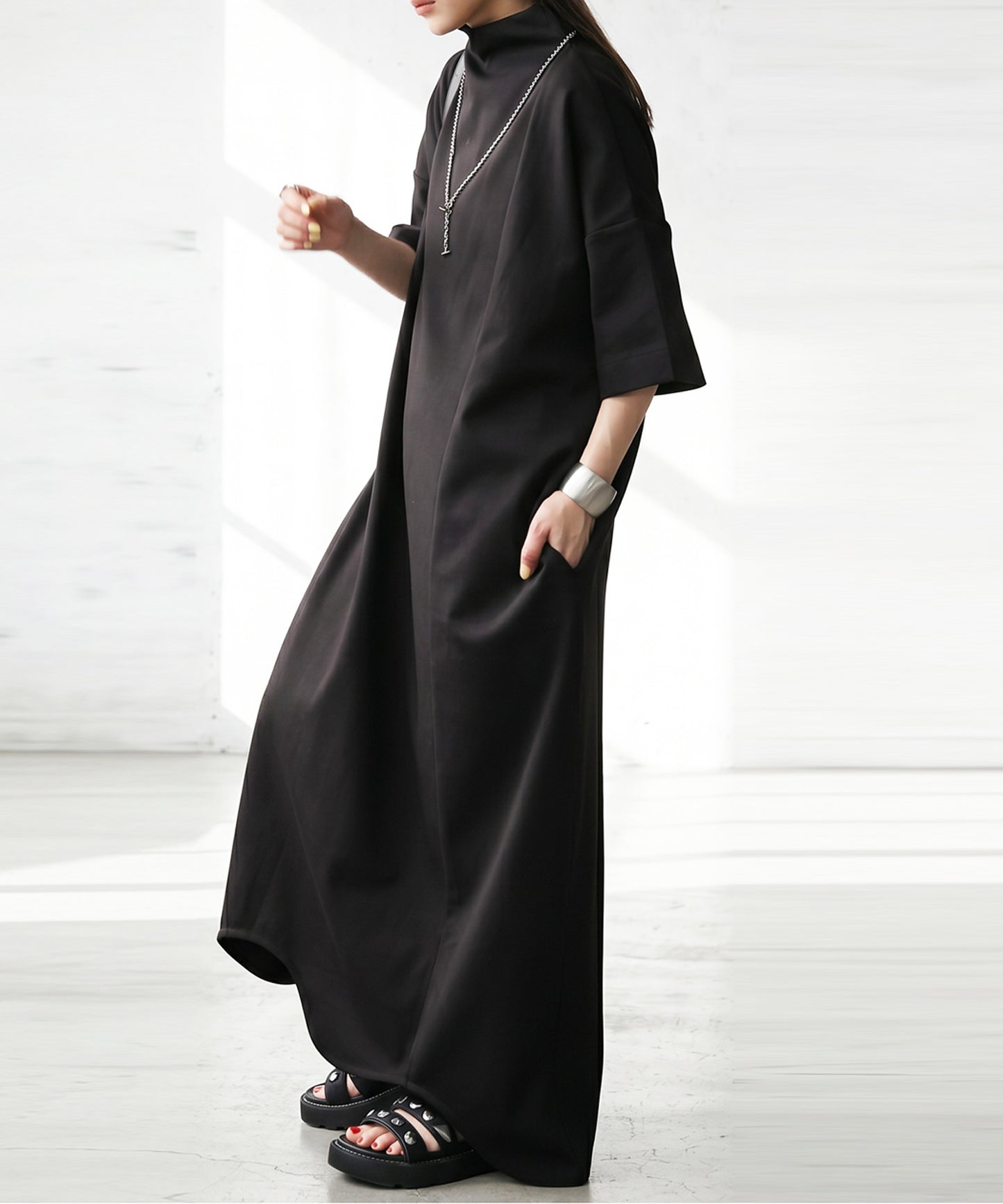 Long Mock Neck Dress Ladies