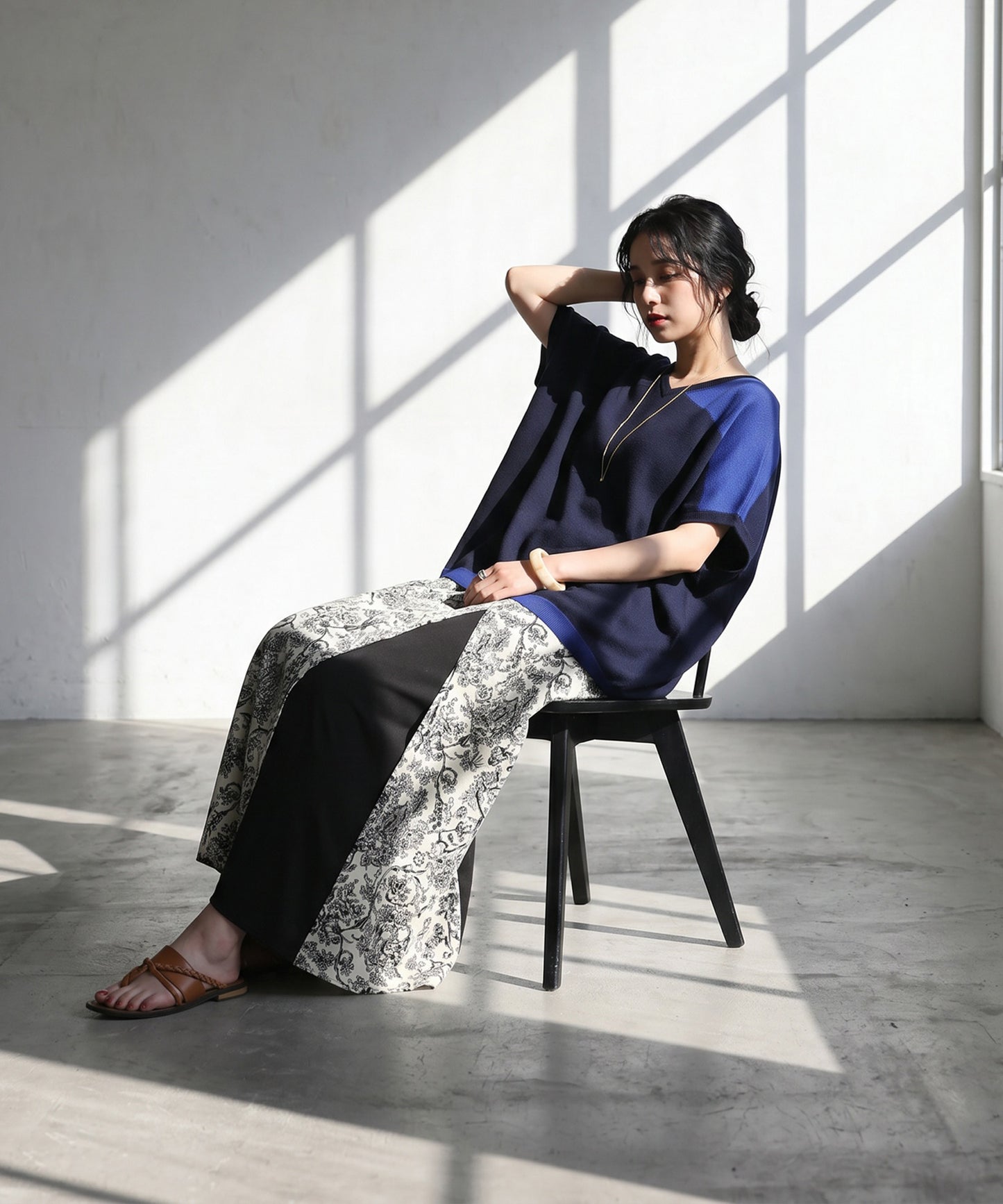 Color-Blocked Summer Knit Ladies