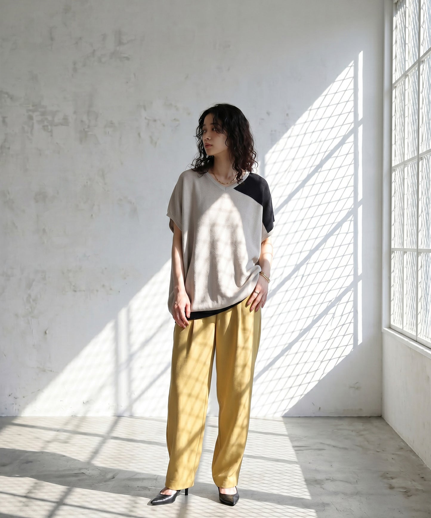Color-Blocked Summer Knit Ladies