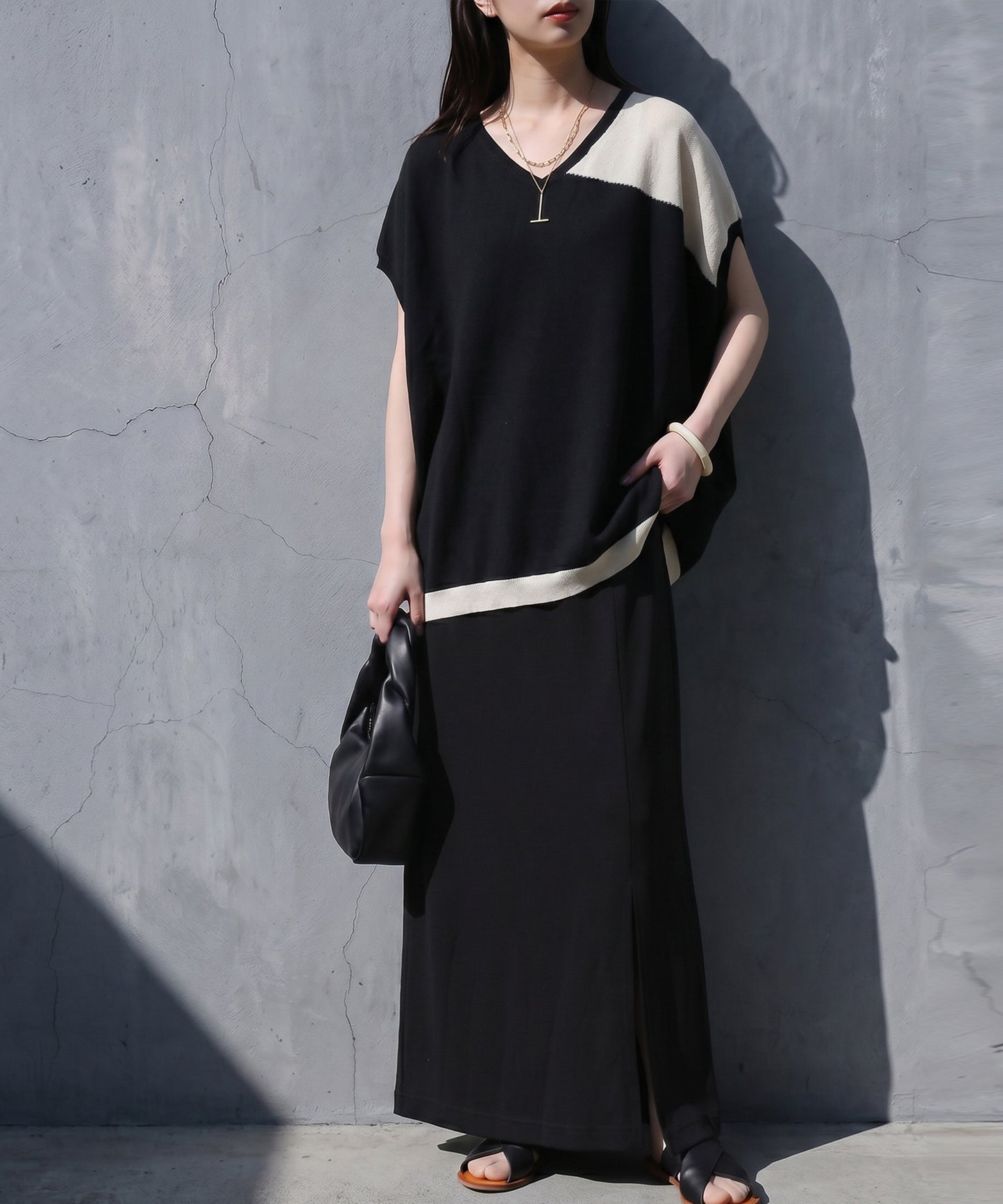 Color-Blocked Summer Knit Ladies