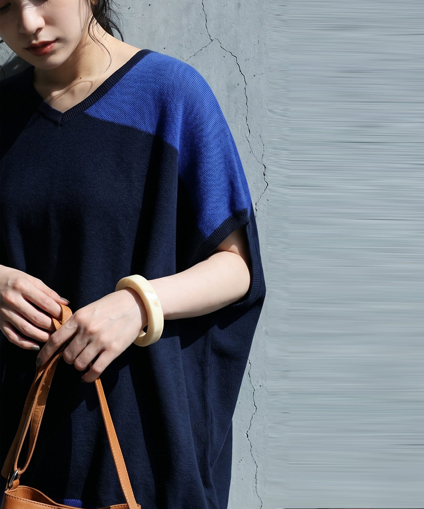Color-Blocked Summer Knit Ladies