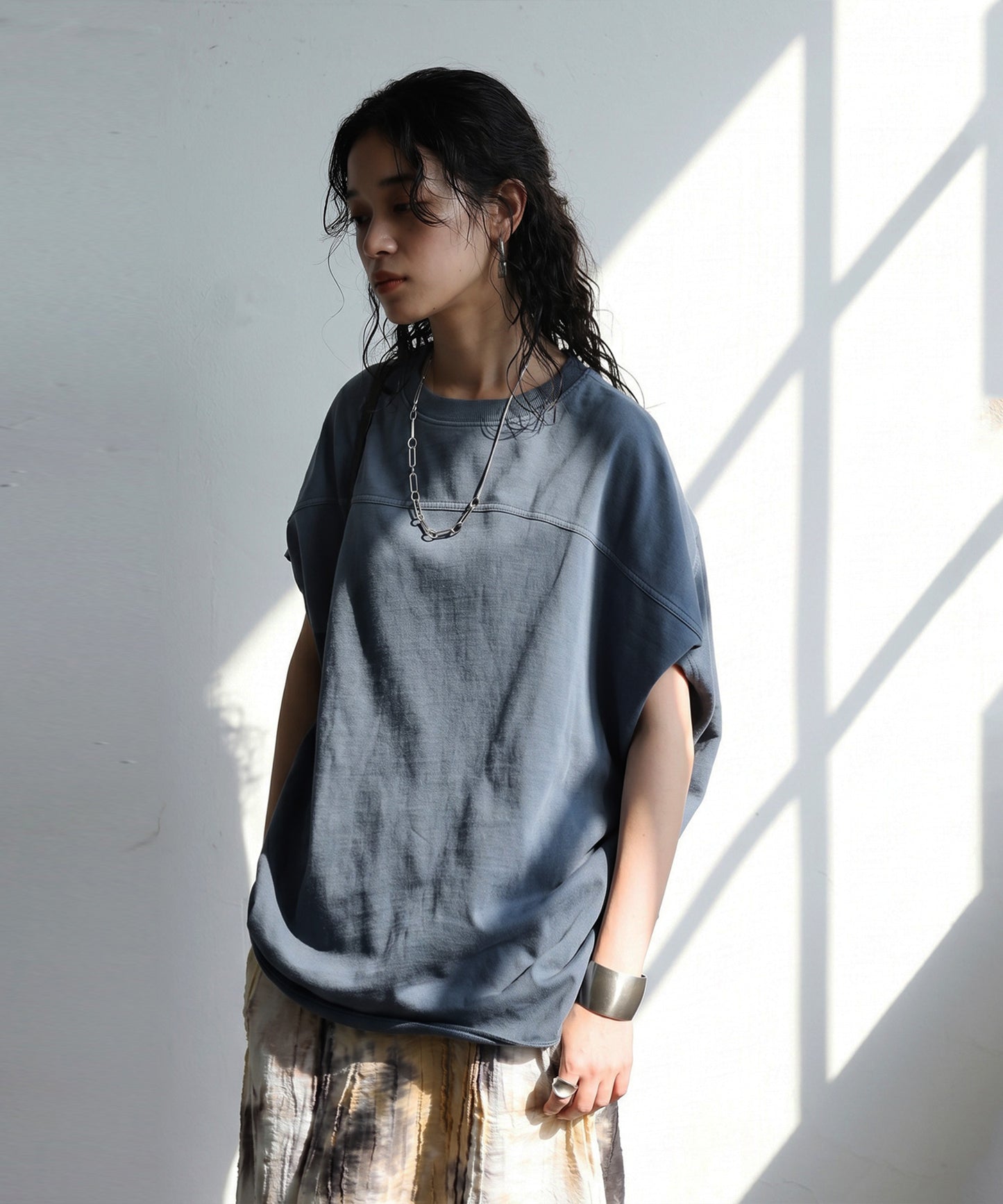 100% Cotton Short-Sleeve Plain Crew Neck Cut And Sewn Top Ladies