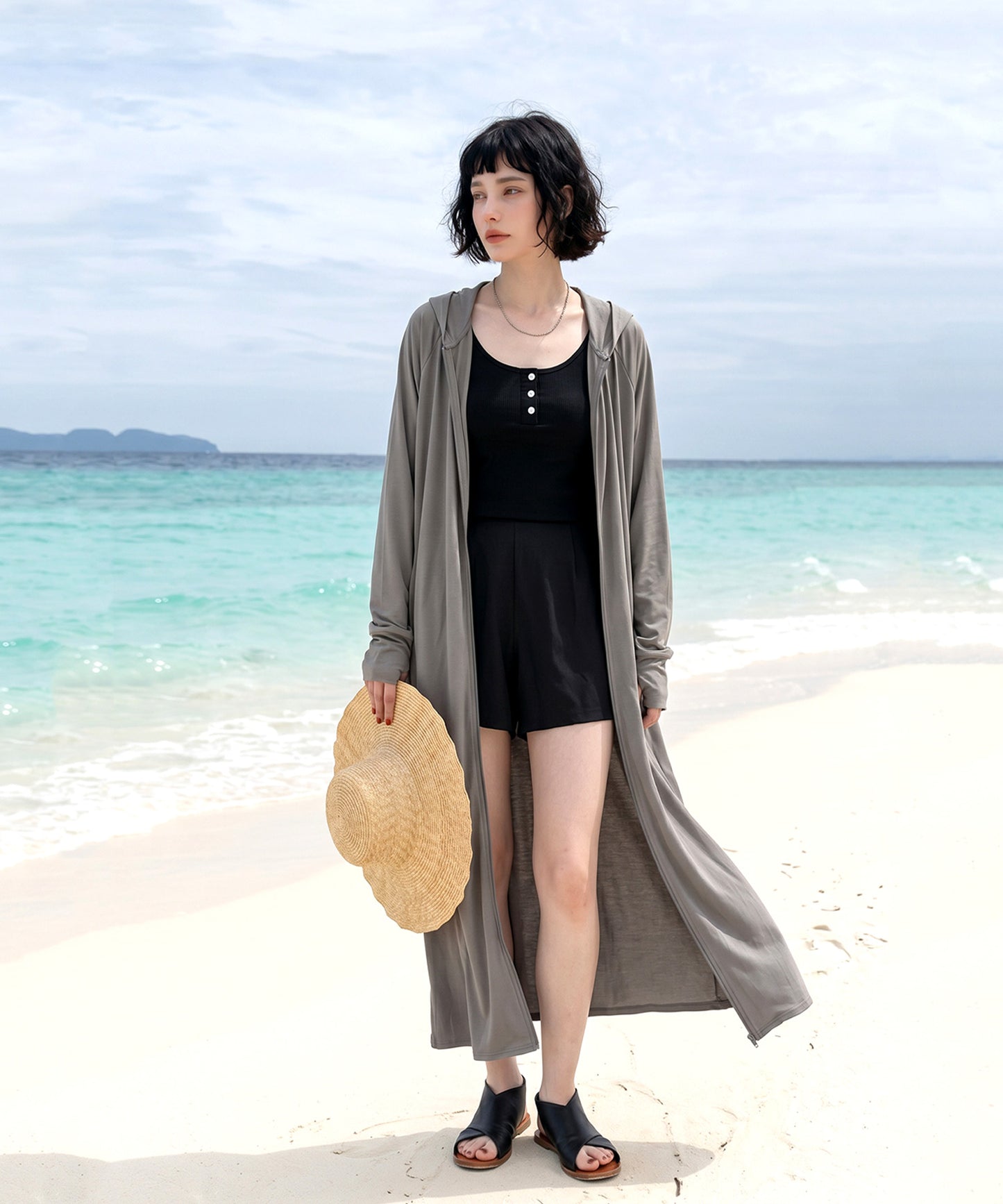 Uv-Cut, Cooling Fabric, Hooded, Full-Zip Dress Ladies