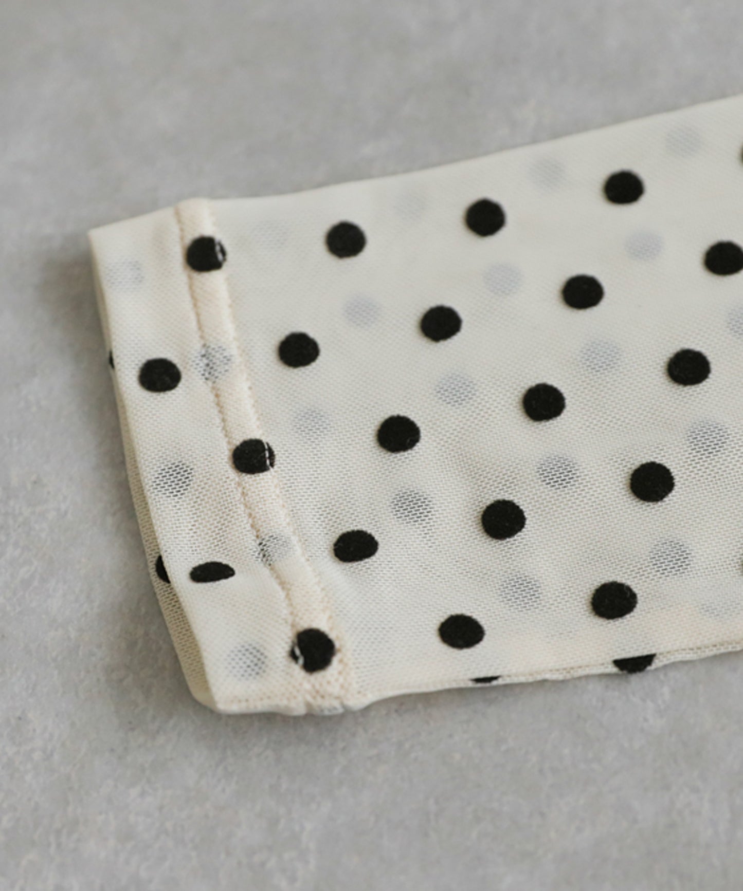 Polka Dot Sheer Layered Cut And Sew Top Ladies