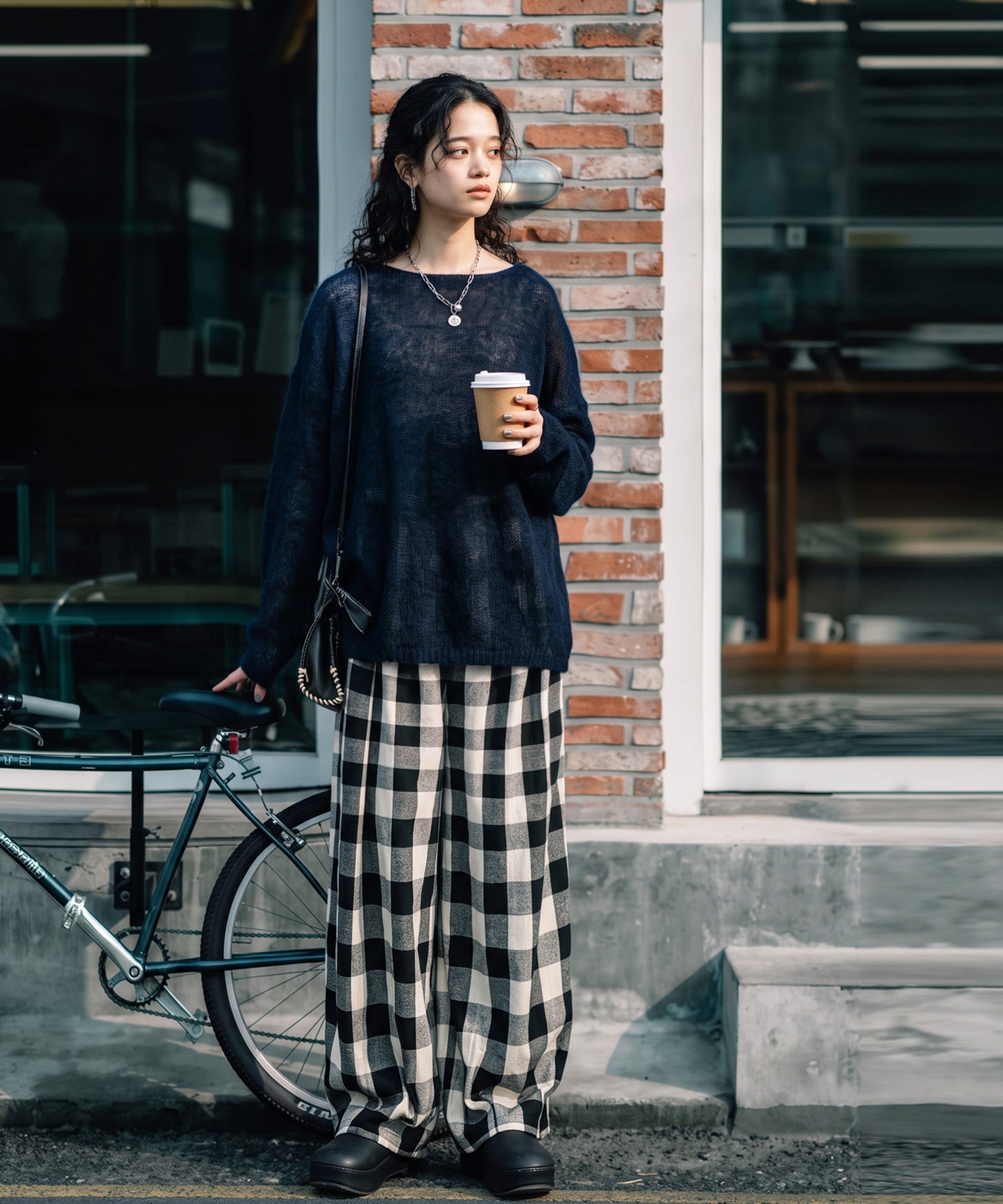 Wool Blend Mohair Knit Ladies