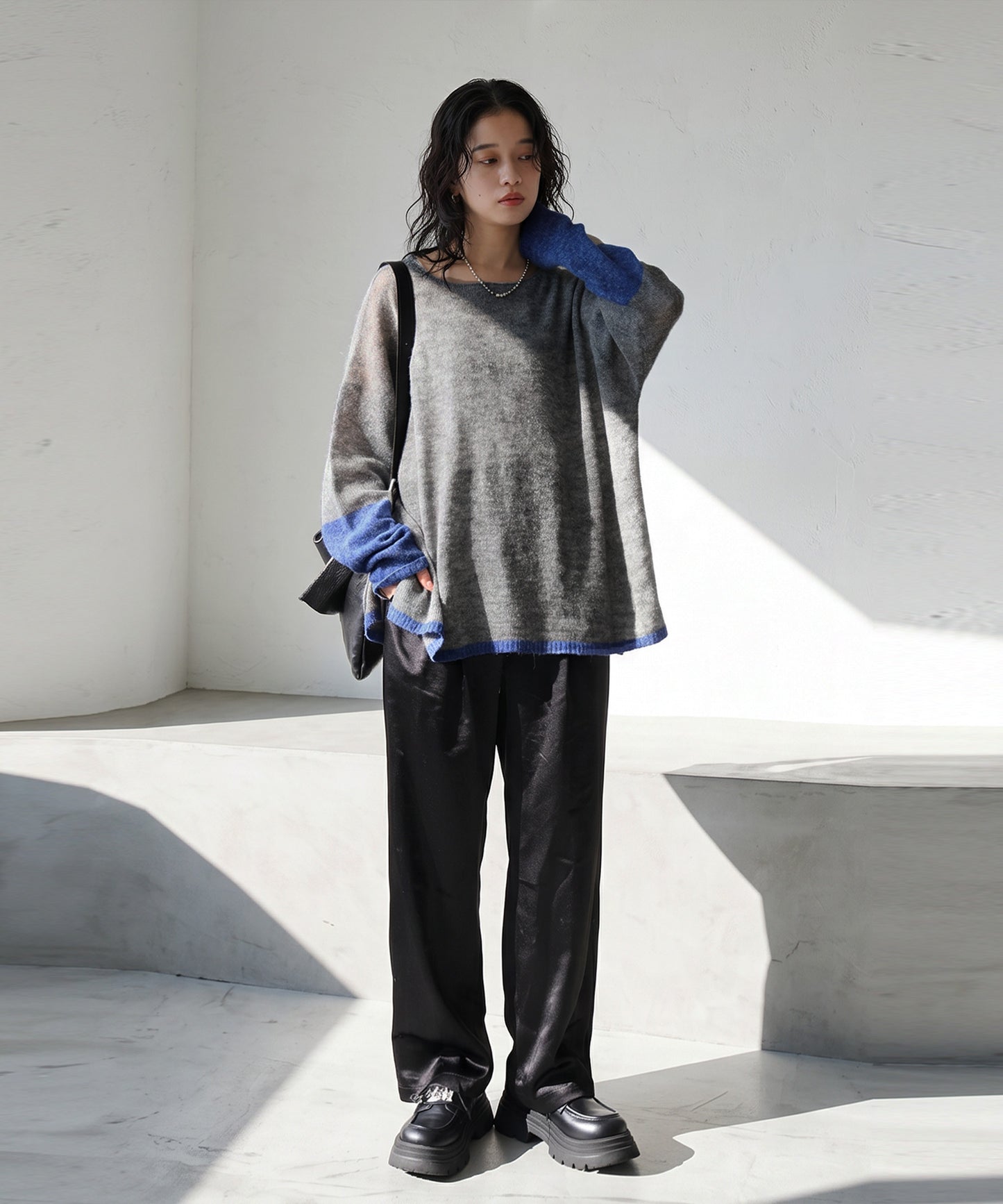 Wool Blend Mohair Knit Ladies