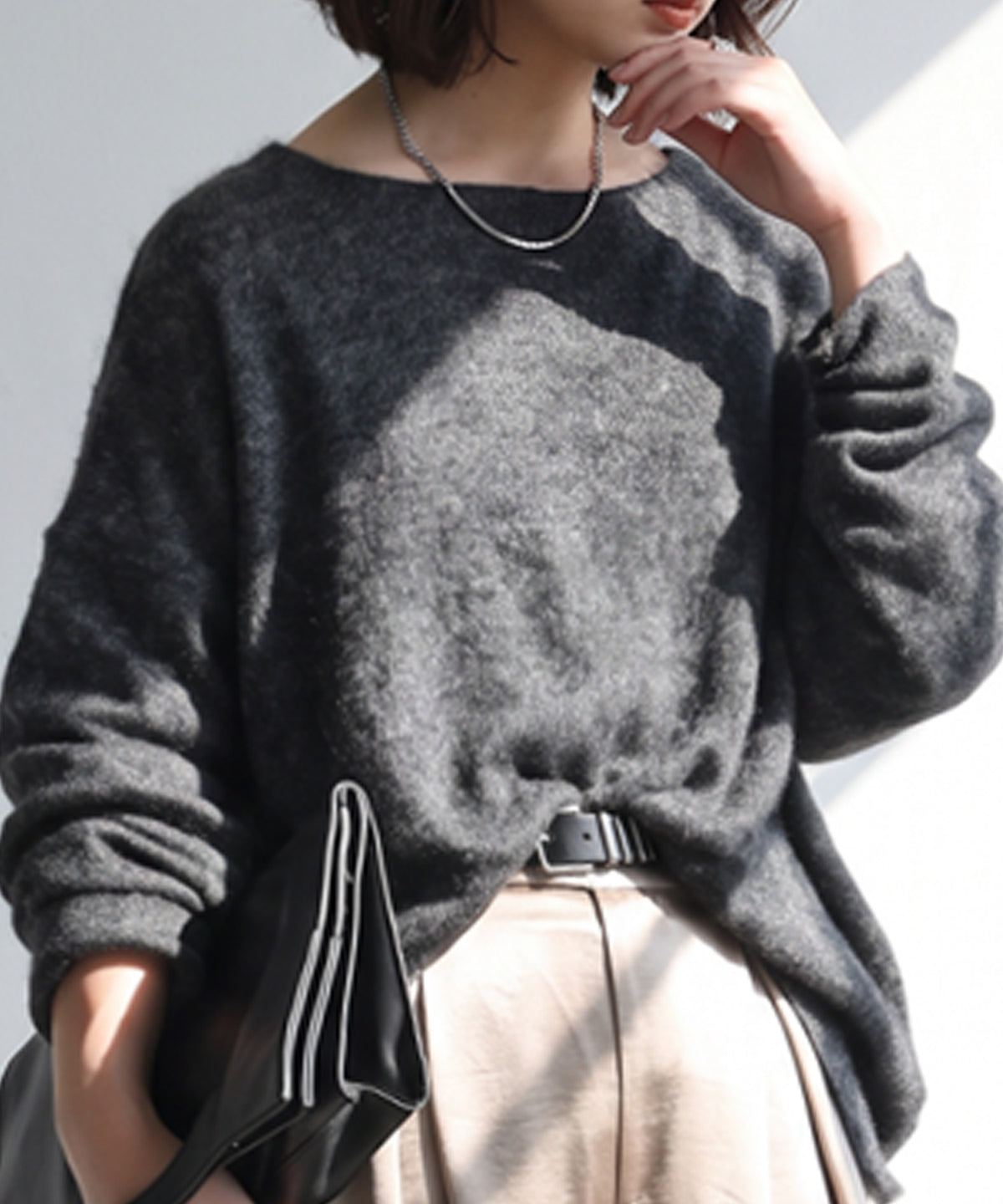 Wool Blend Mohair Knit Ladies