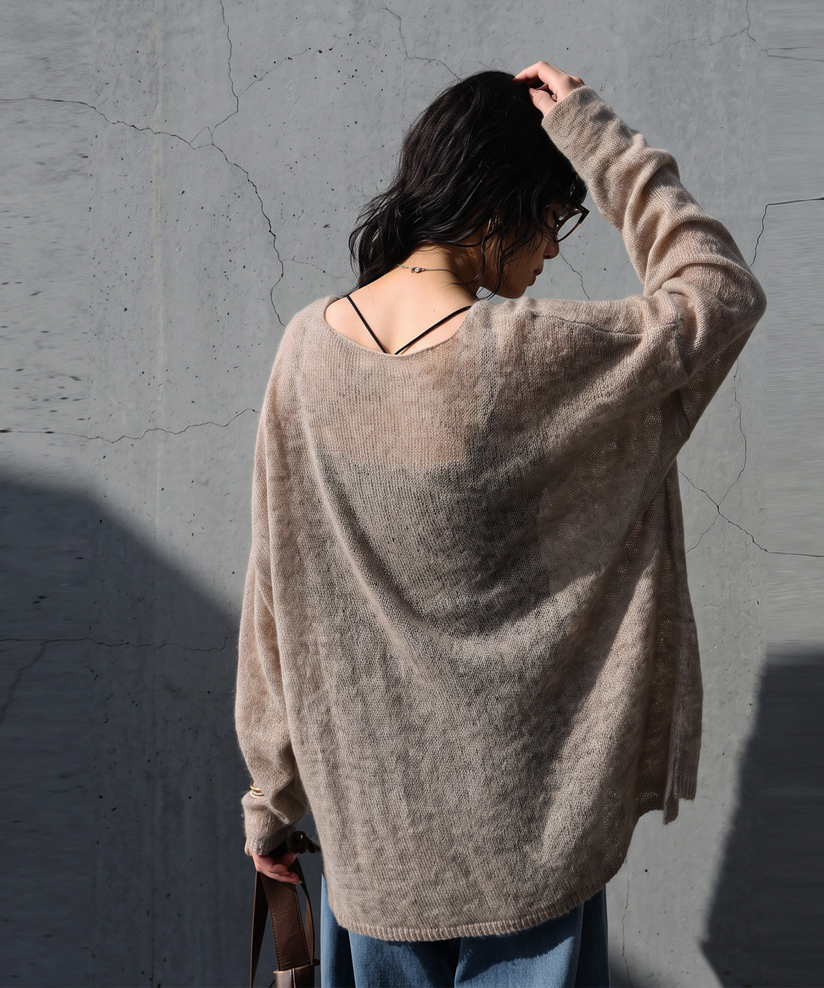 Wool Blend Mohair Knit Ladies