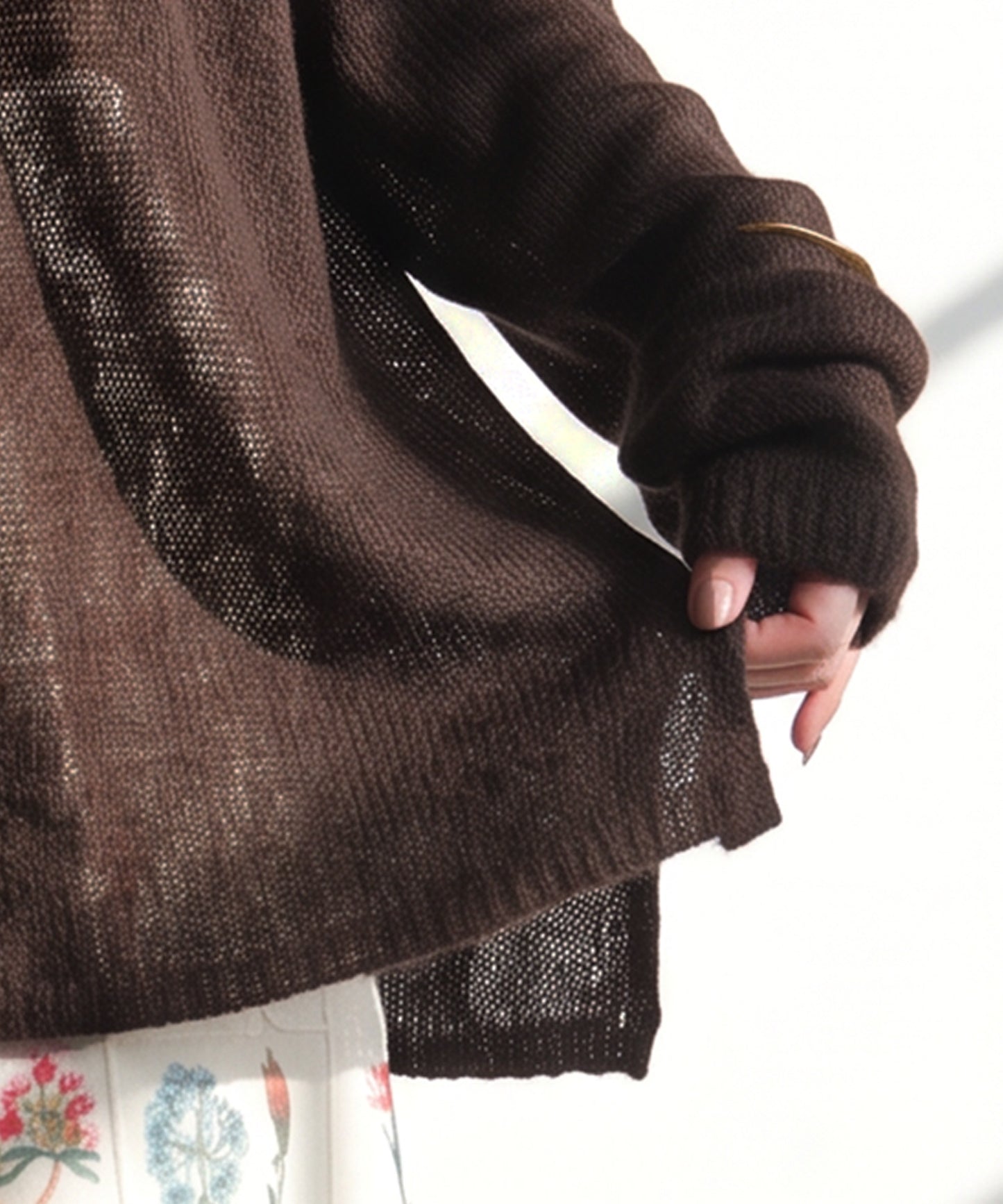 Wool Blend Mohair Knit Ladies