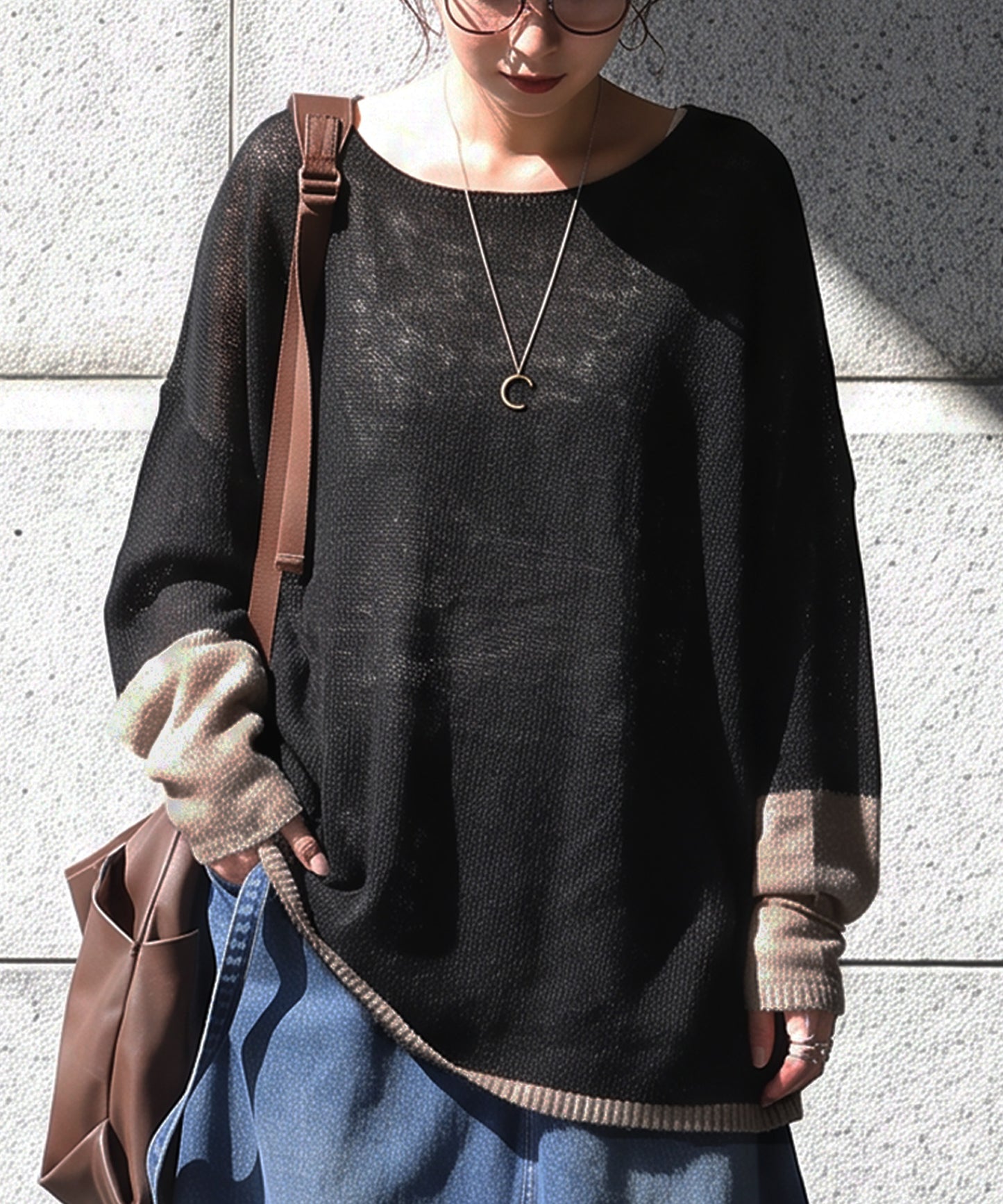 Wool Blend Mohair Knit Ladies