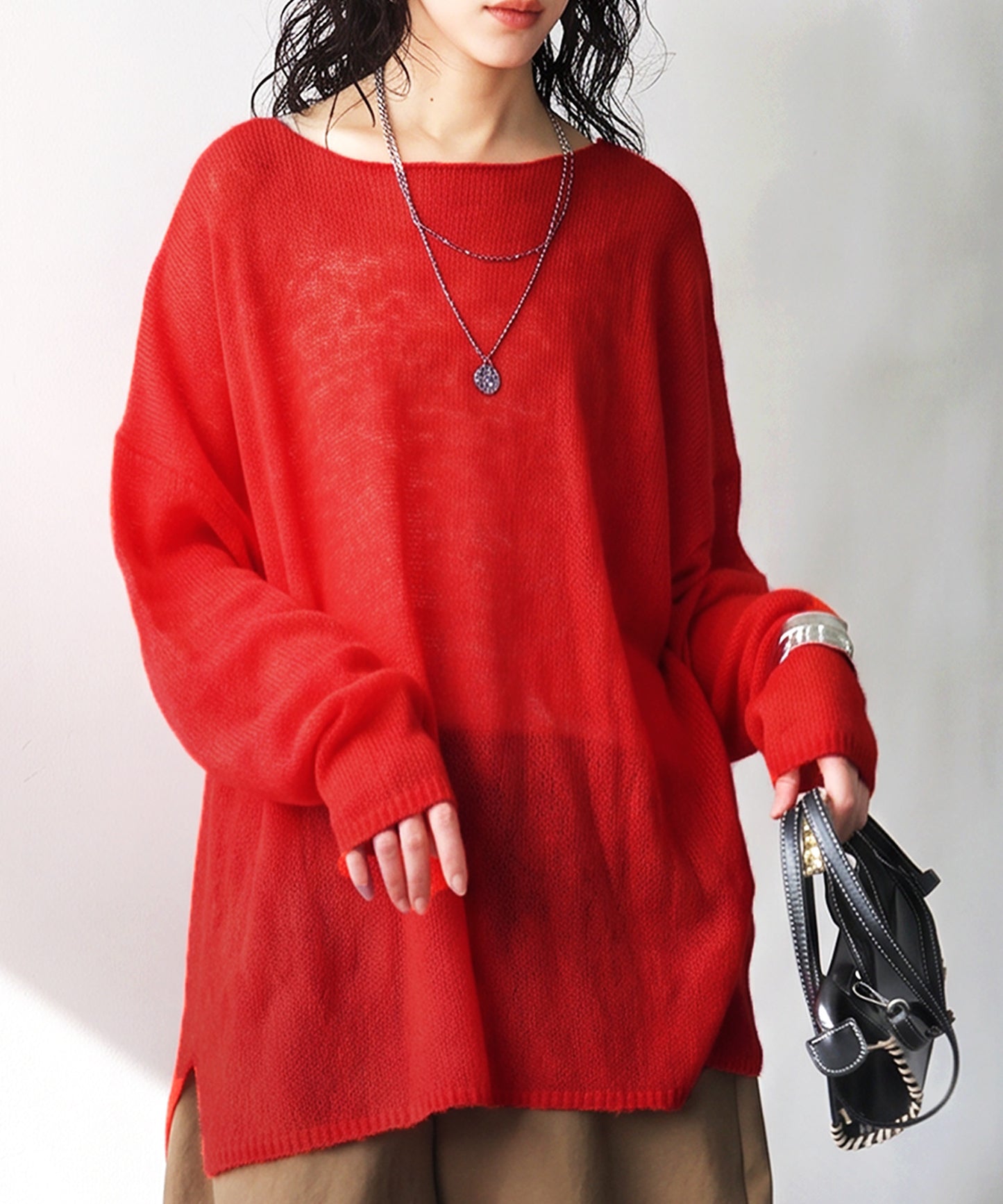 Wool Blend Mohair Knit Ladies