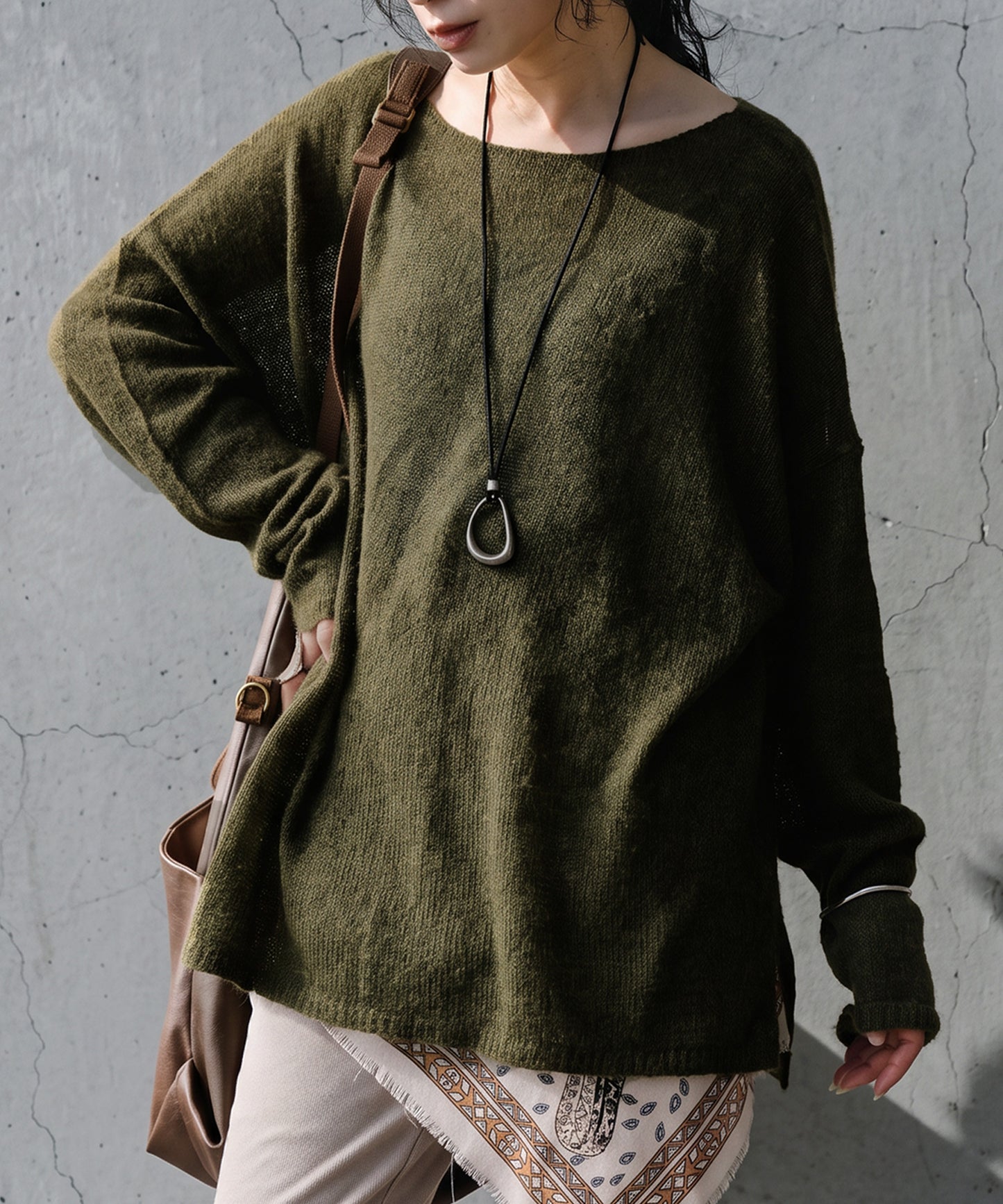 Wool Blend Mohair Knit Ladies