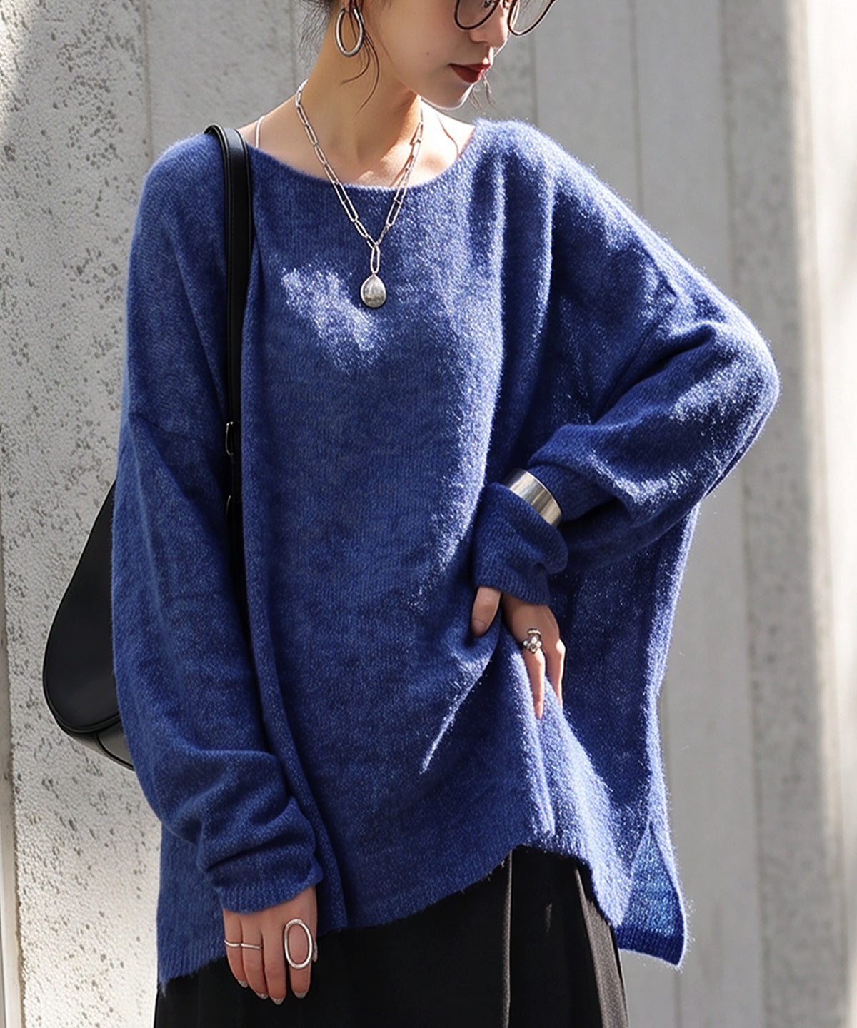 Wool Blend Mohair Knit Ladies