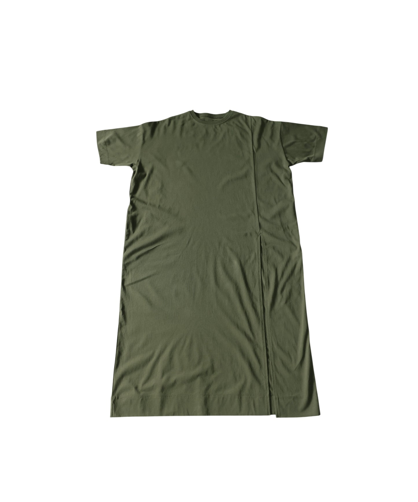 Sweat-Stain Resistant 100% Cotton Crew Neck Long Dress Ladies
