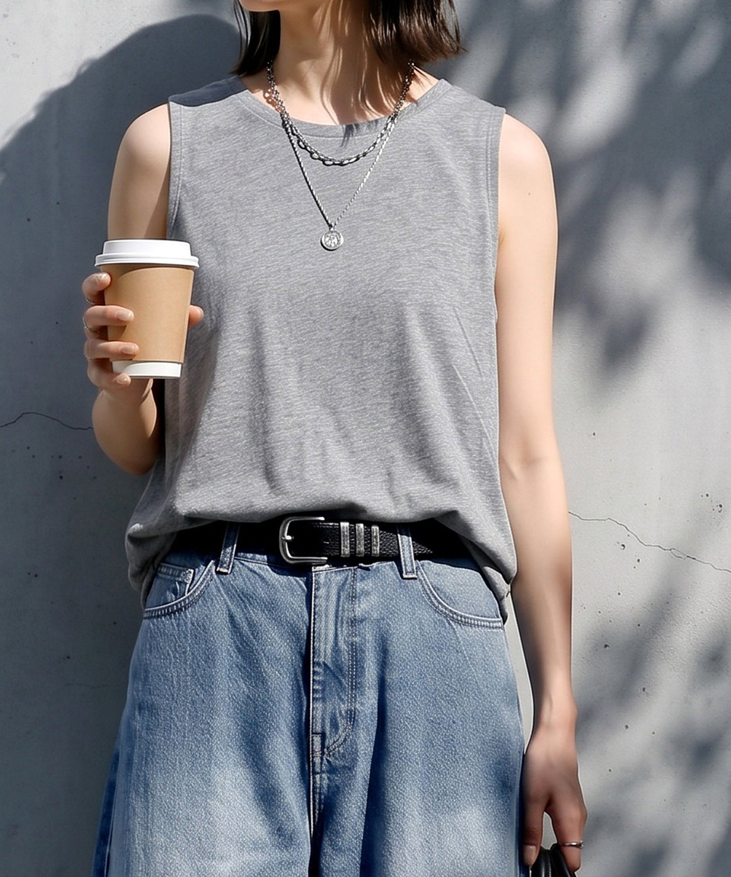 Sweat-Stain Resistant, 100% Cotton, Boat Neck/V-Neck Tank Top Ladies