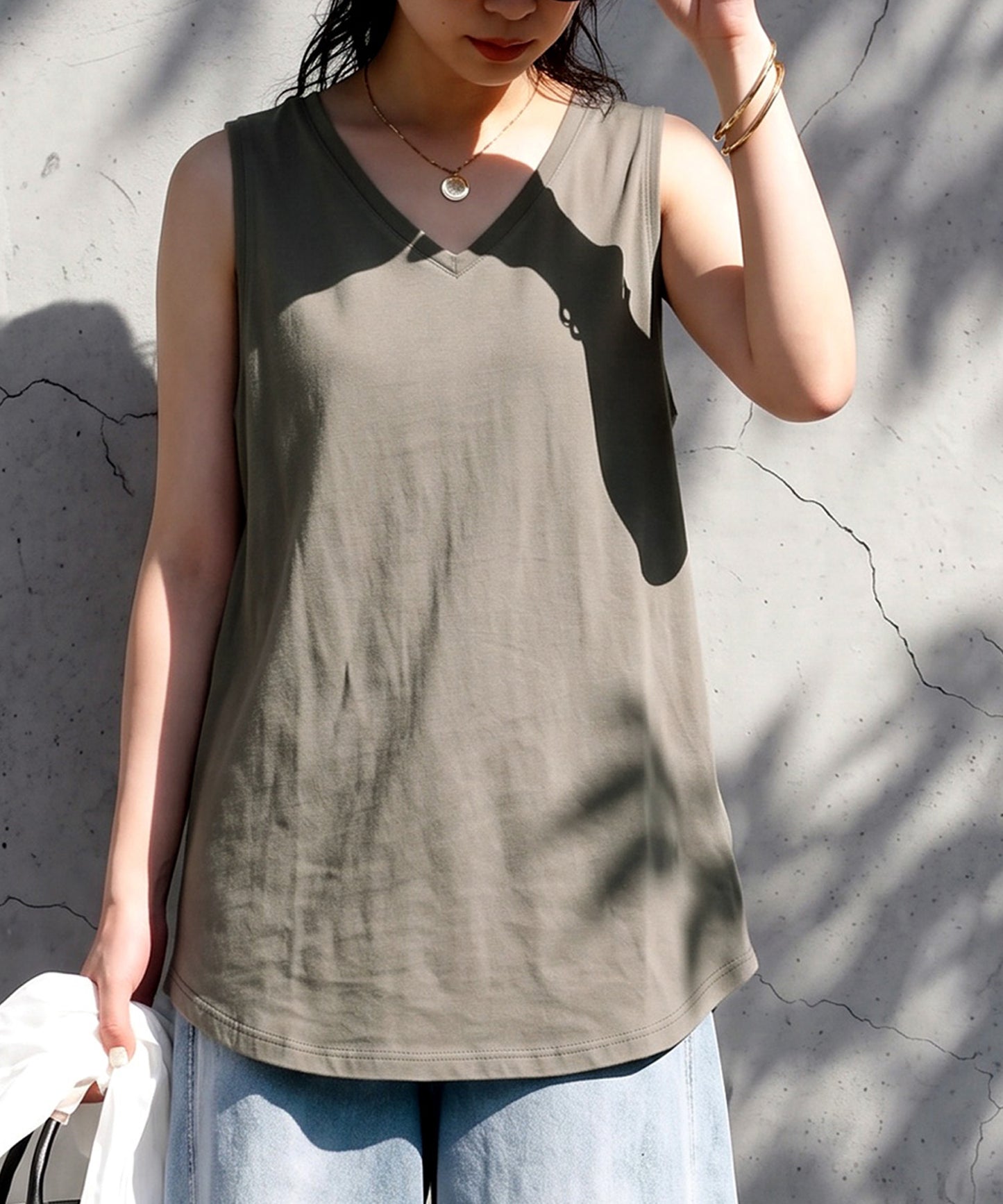 Sweat-Stain Resistant, 100% Cotton, Boat Neck/V-Neck Tank Top Ladies