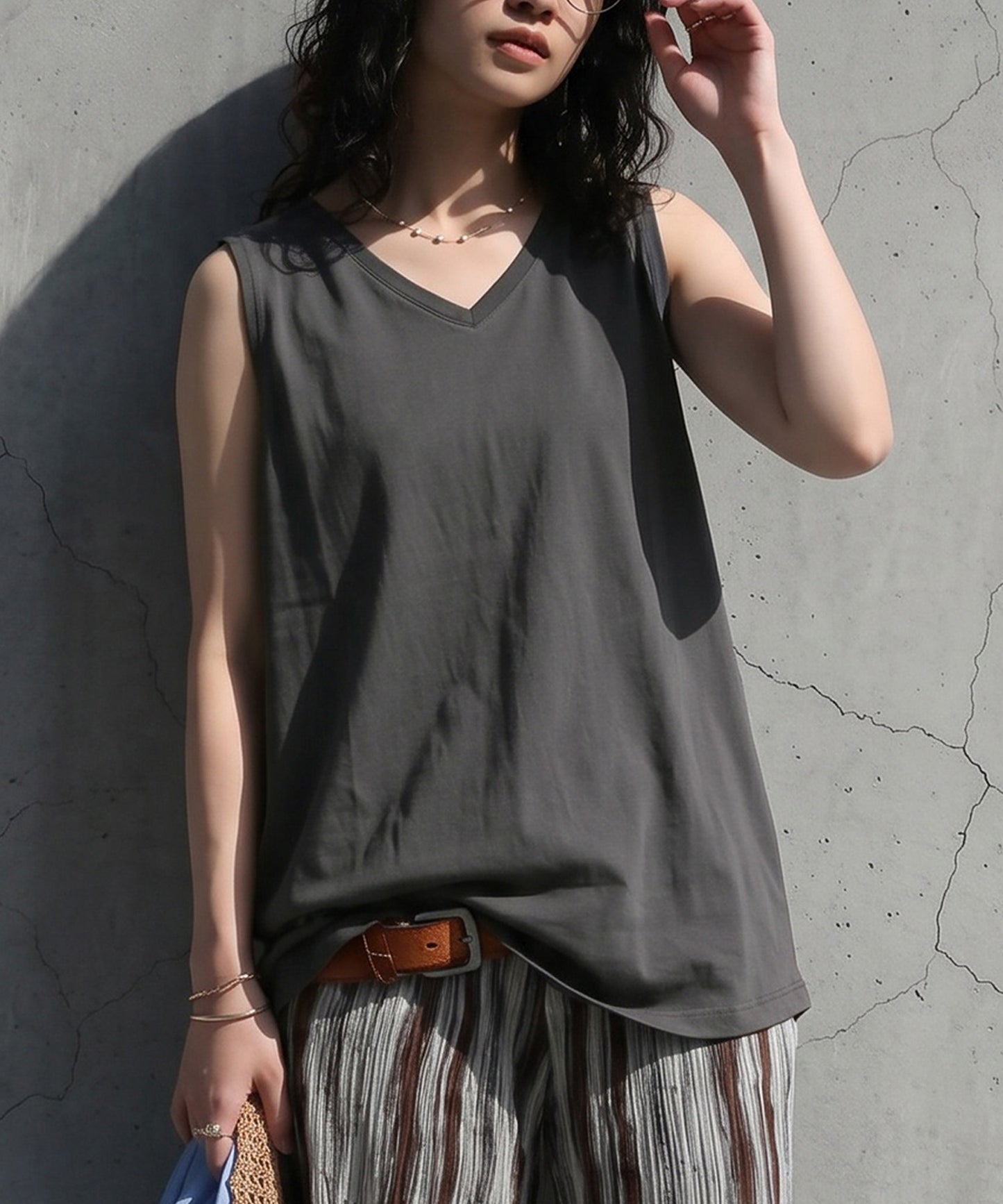 Sweat-Stain Resistant, 100% Cotton, Boat Neck/V-Neck Tank Top Ladies