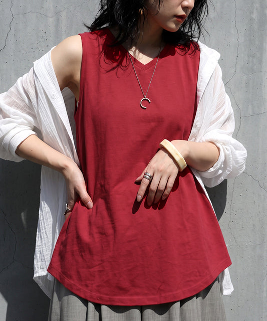 Sweat-Stain Resistant, 100% Cotton, Boat Neck/V-Neck Tank Top Ladies