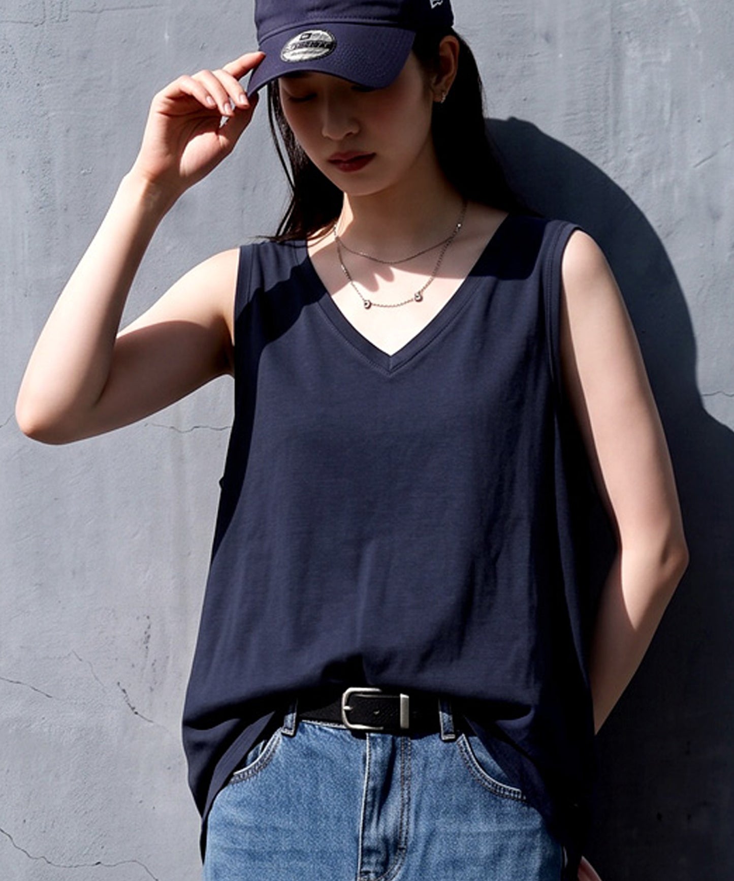 Sweat-Stain Resistant, 100% Cotton, Boat Neck/V-Neck Tank Top Ladies