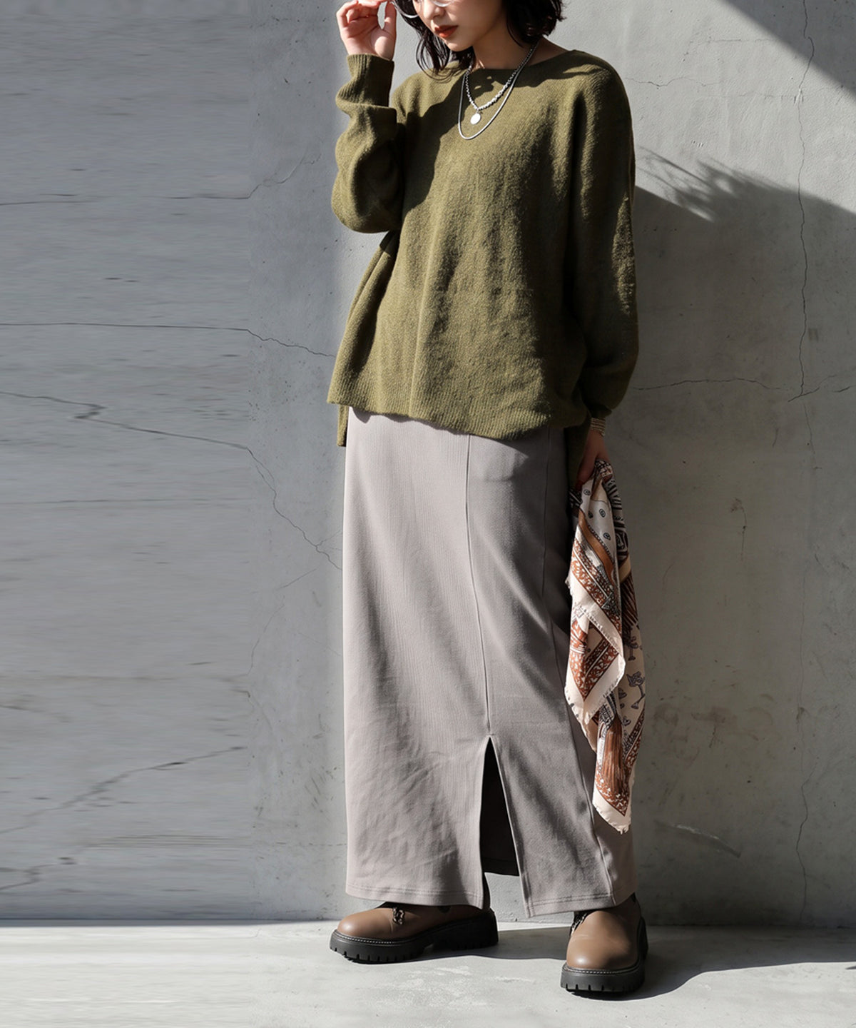Stretch Long Skirt Ladies