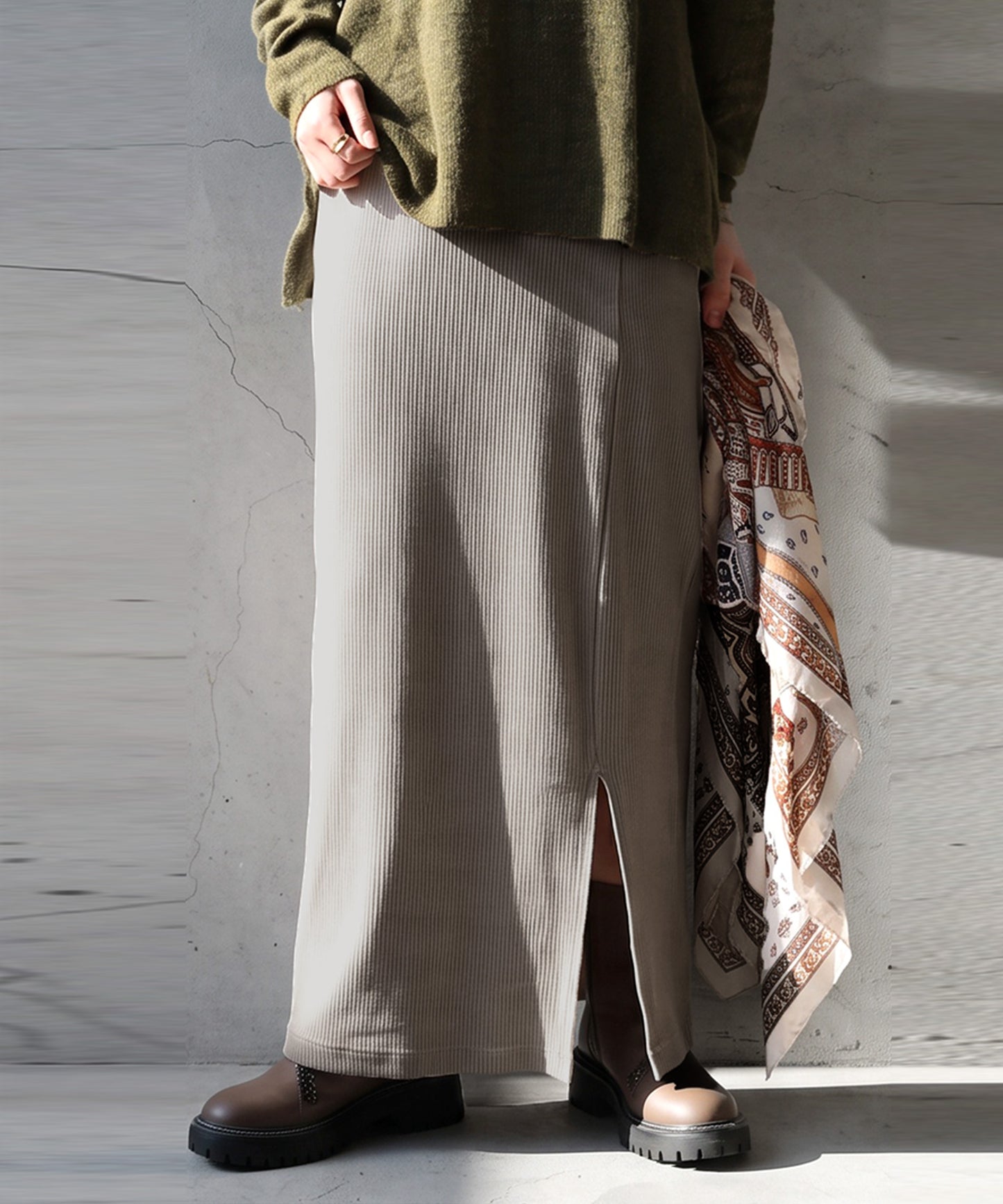 Stretch Long Skirt Ladies