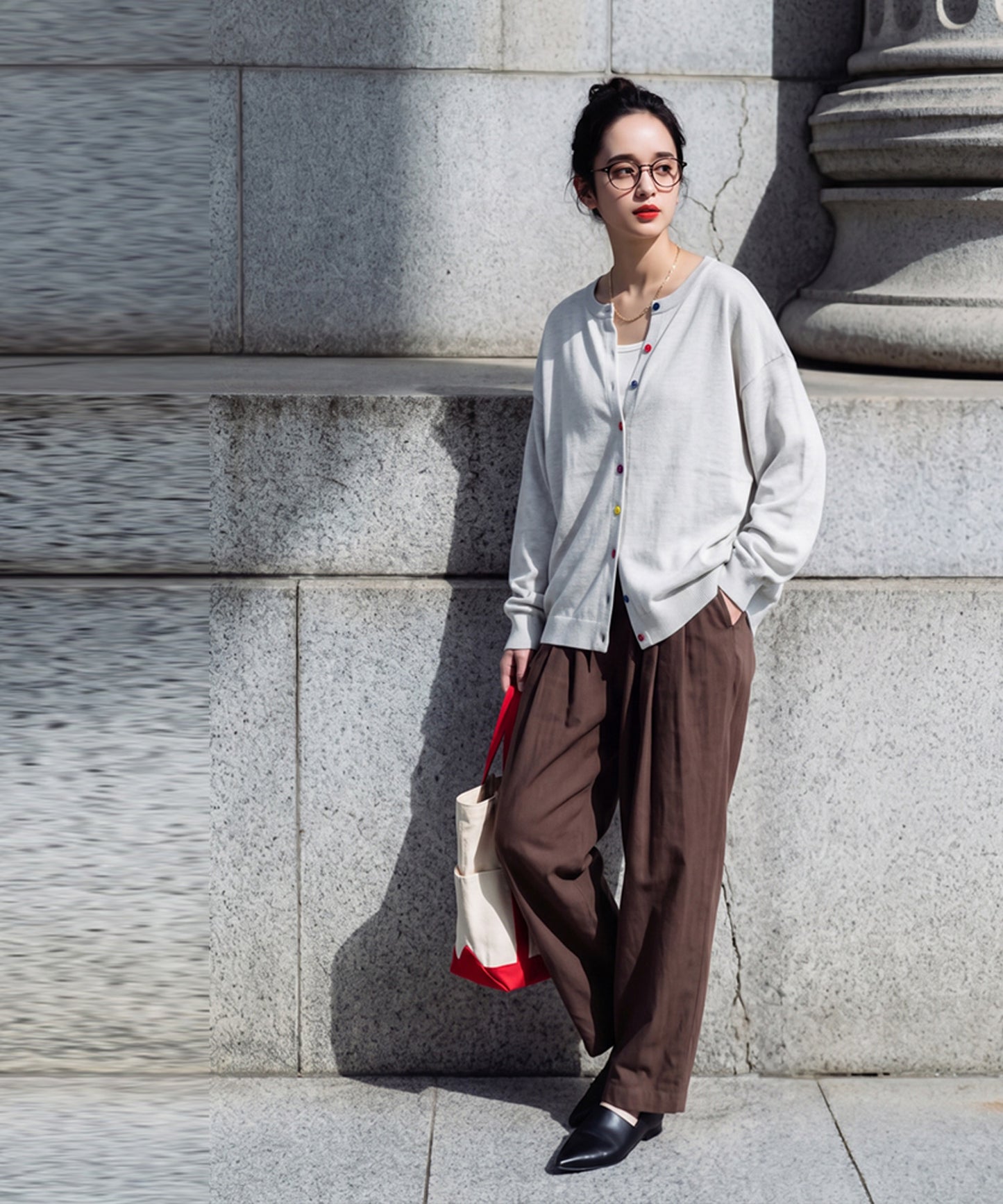 Marshmallow-Touch Knit Cardigan Ladies