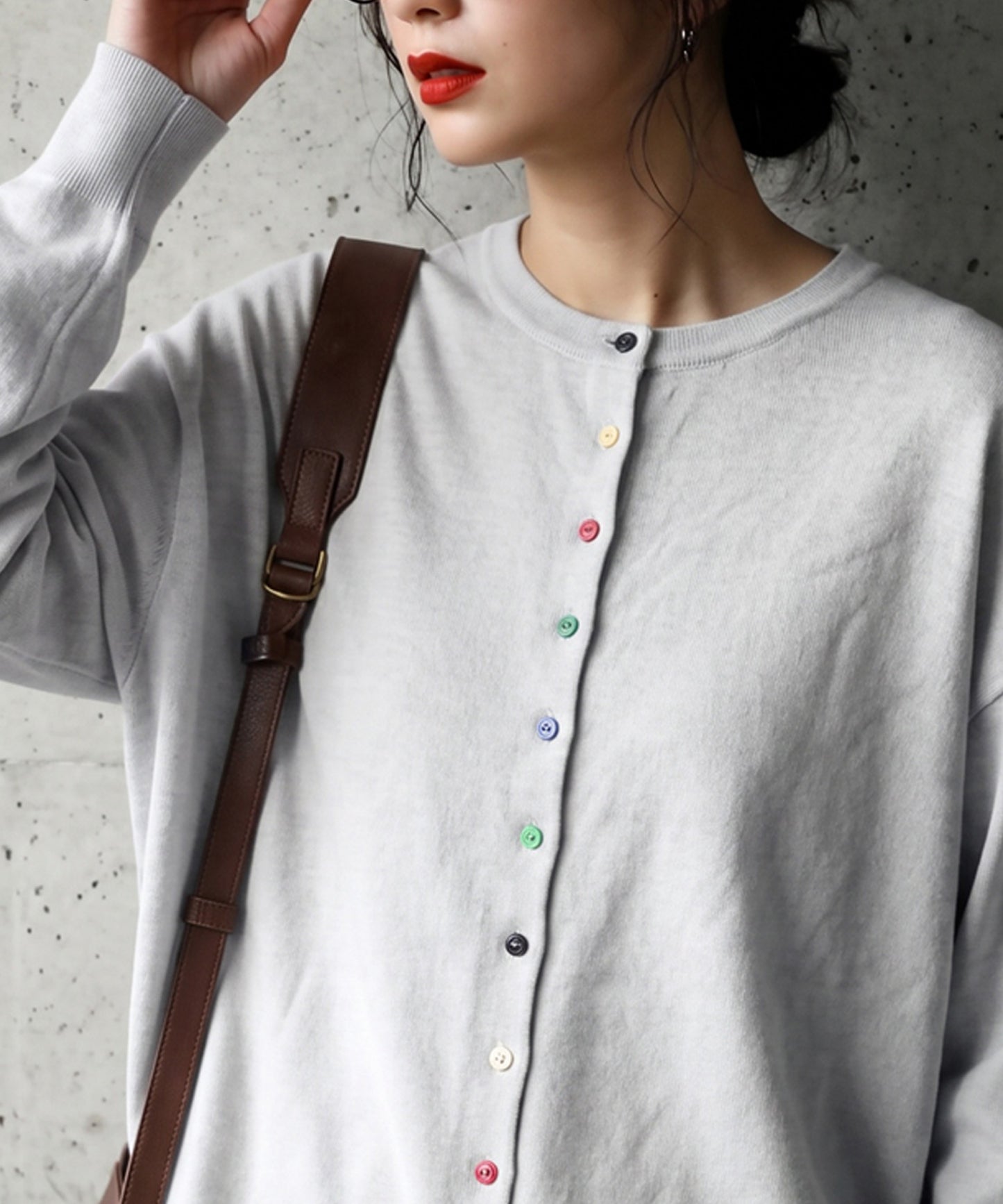 Marshmallow-Touch Knit Cardigan Ladies