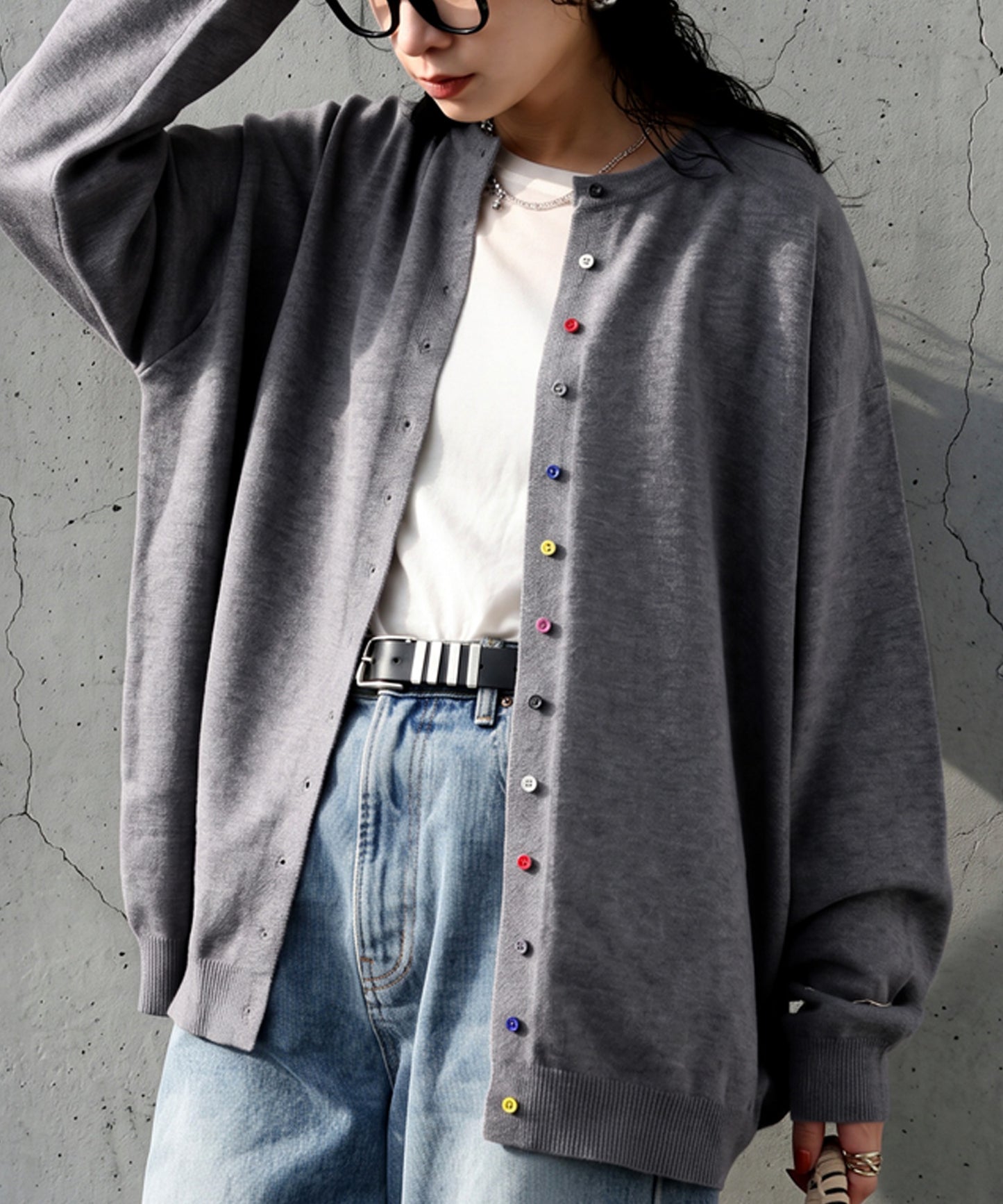 Marshmallow-Touch Knit Cardigan Ladies