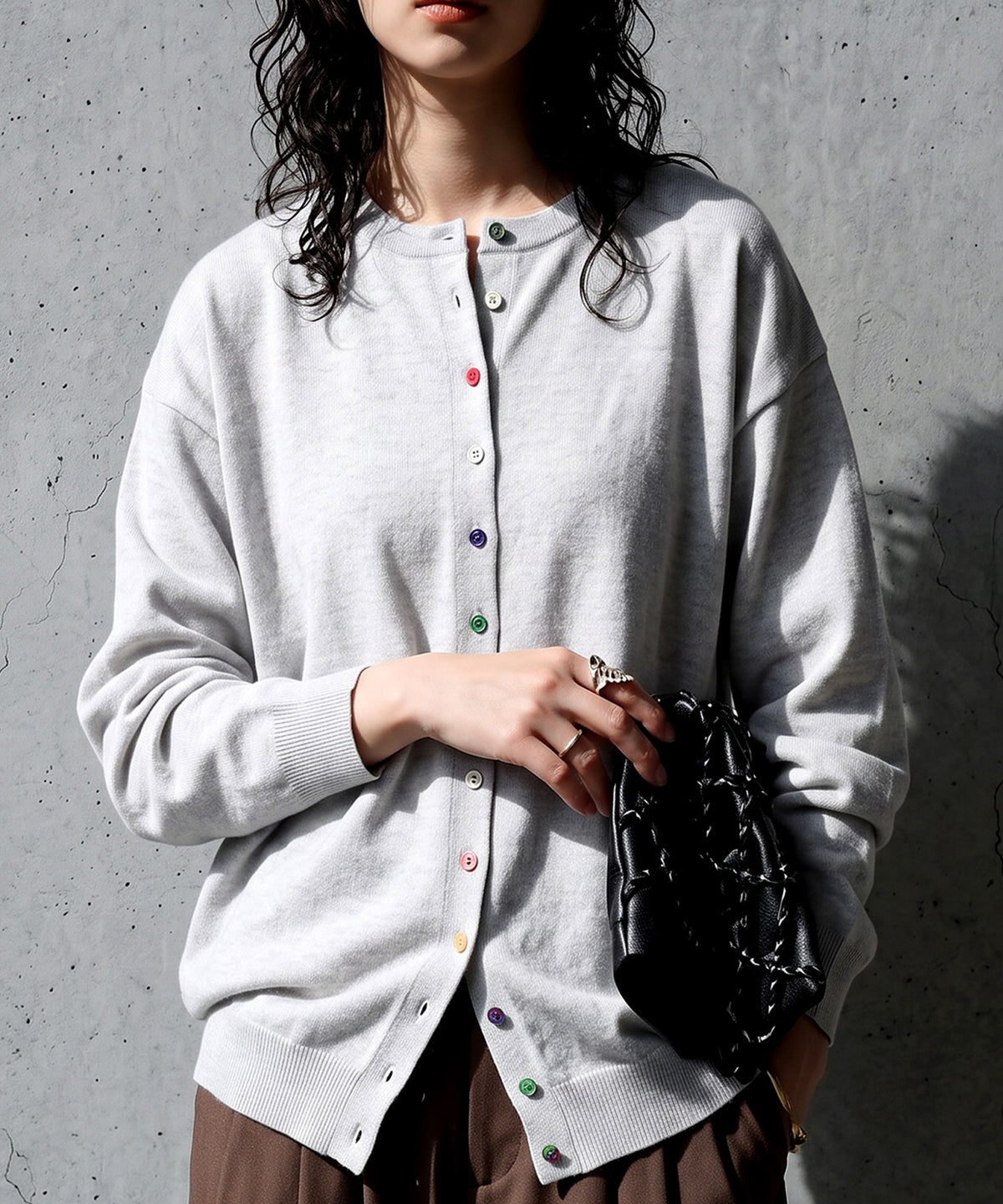 Marshmallow-Touch Knit Cardigan Ladies