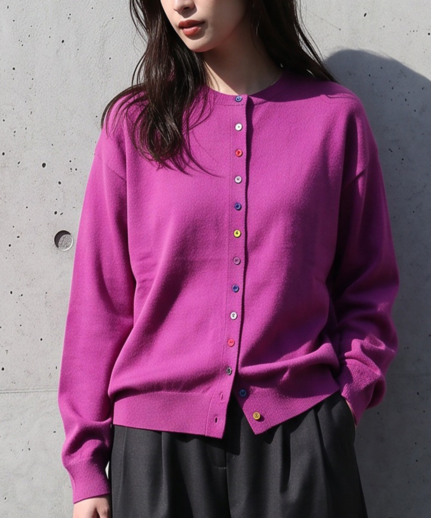 Marshmallow-Touch Knit Cardigan Ladies