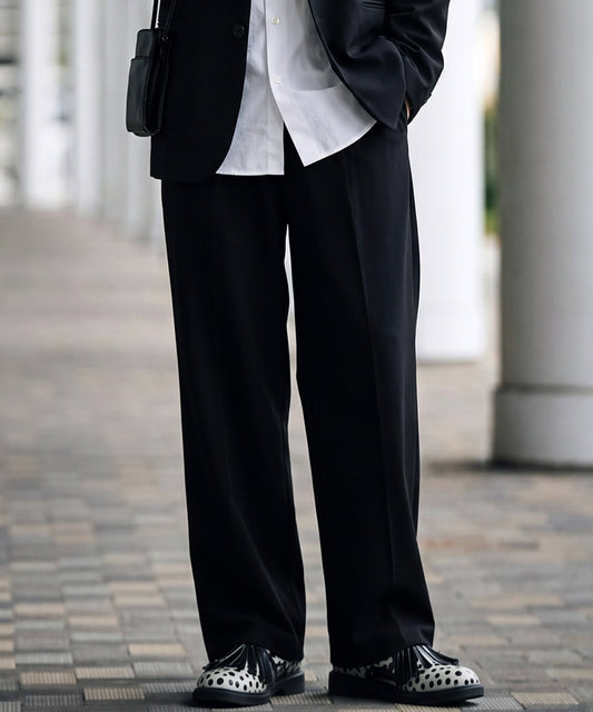 Namakemono Cool-Touch Stretch Wide-Leg Pleated Pants Men’s
