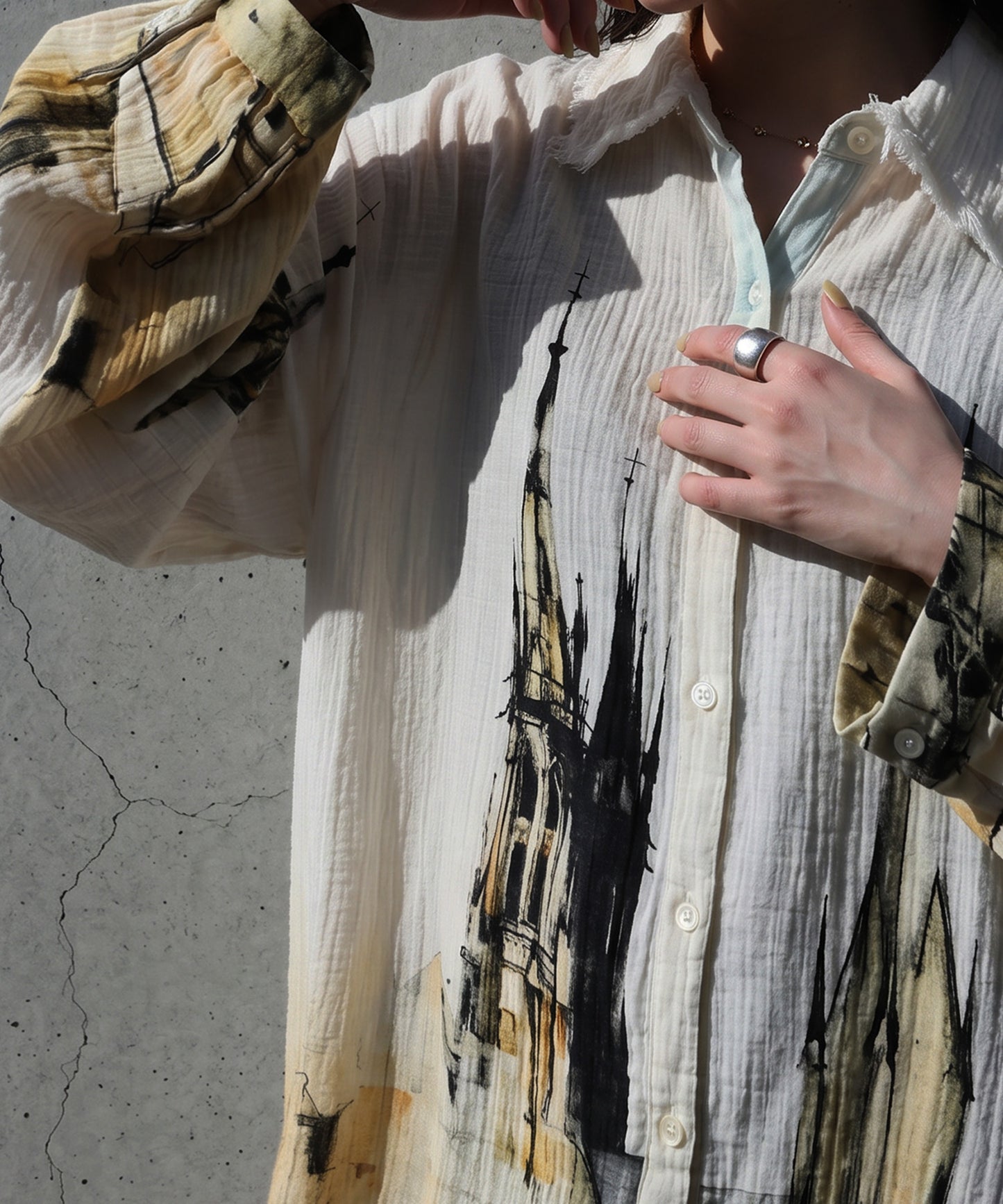 Double Gauze Shirt Dress Ladies