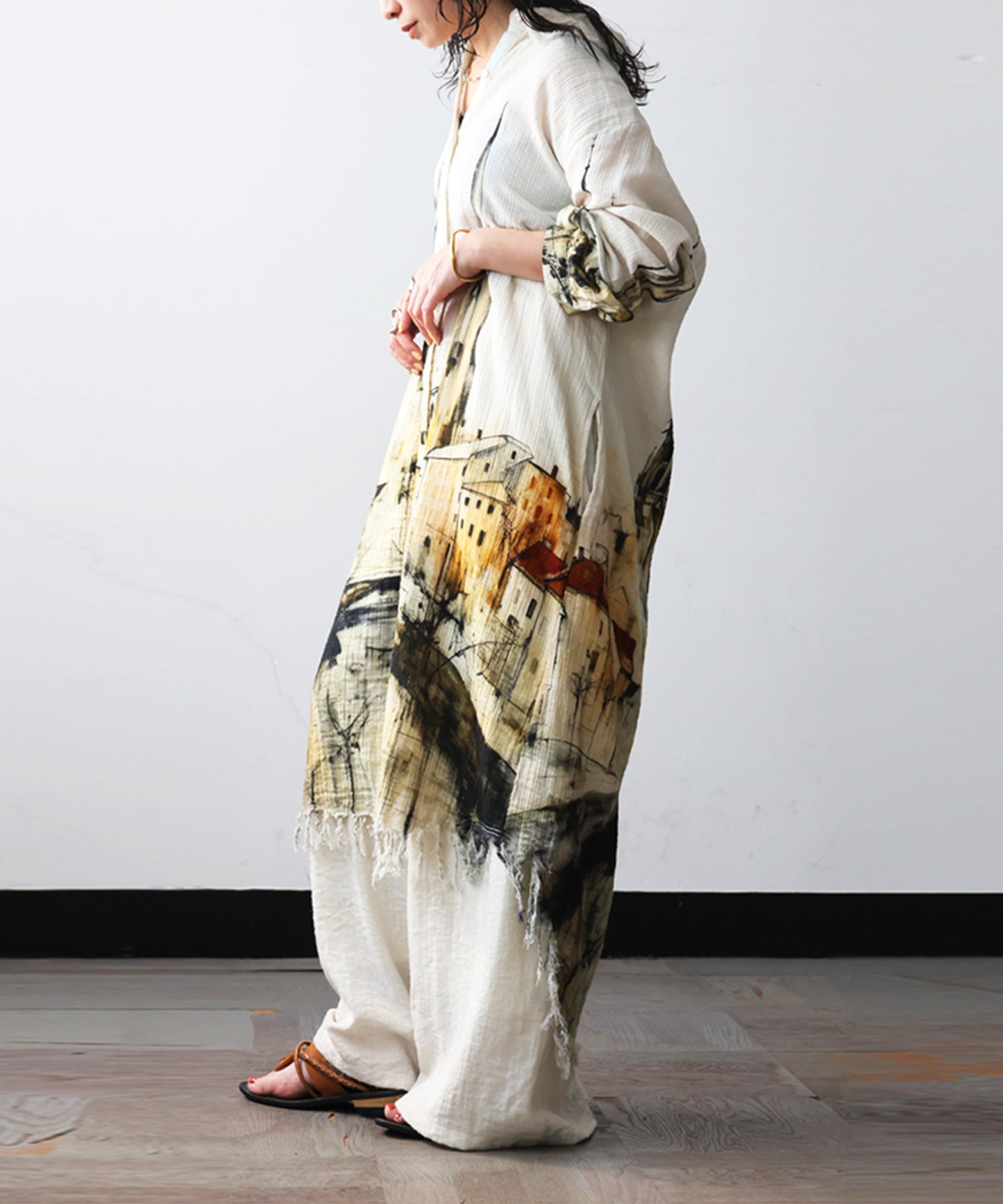 Double Gauze Shirt Dress Ladies