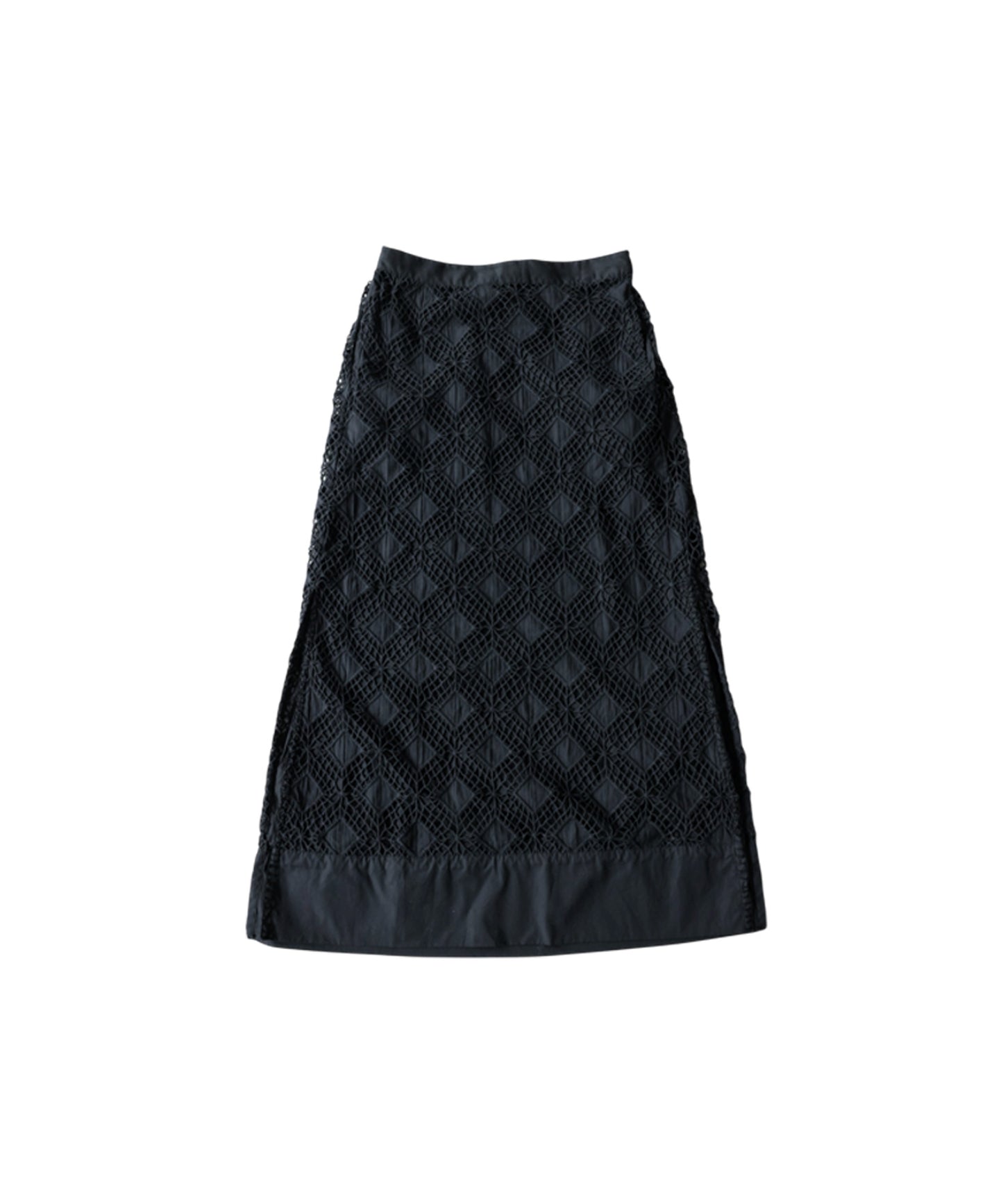 NUUUII 100% Cotton Lace Long Skirt Ladies