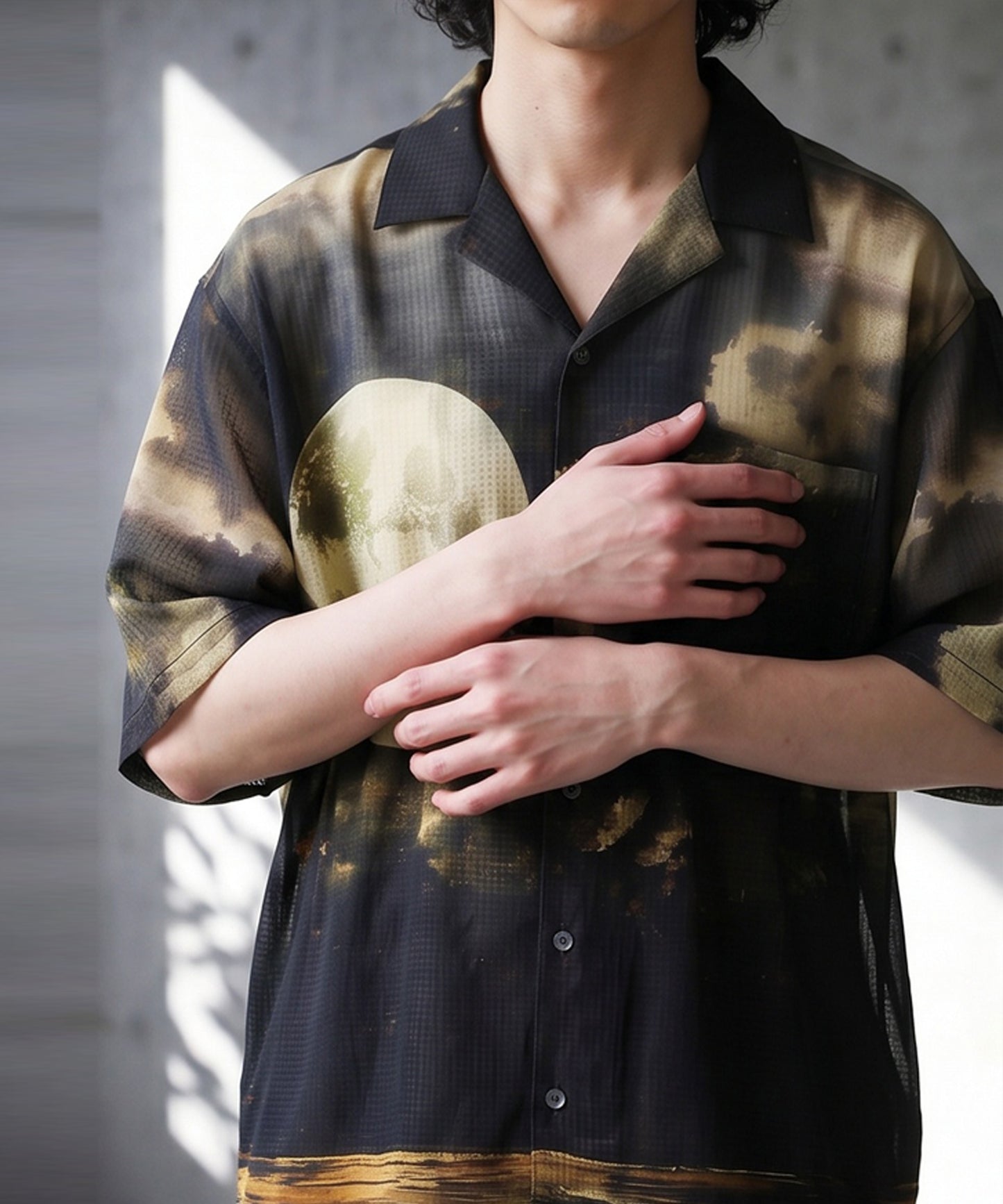 NUUIII Moon Print Art Pattern Shirt Men's