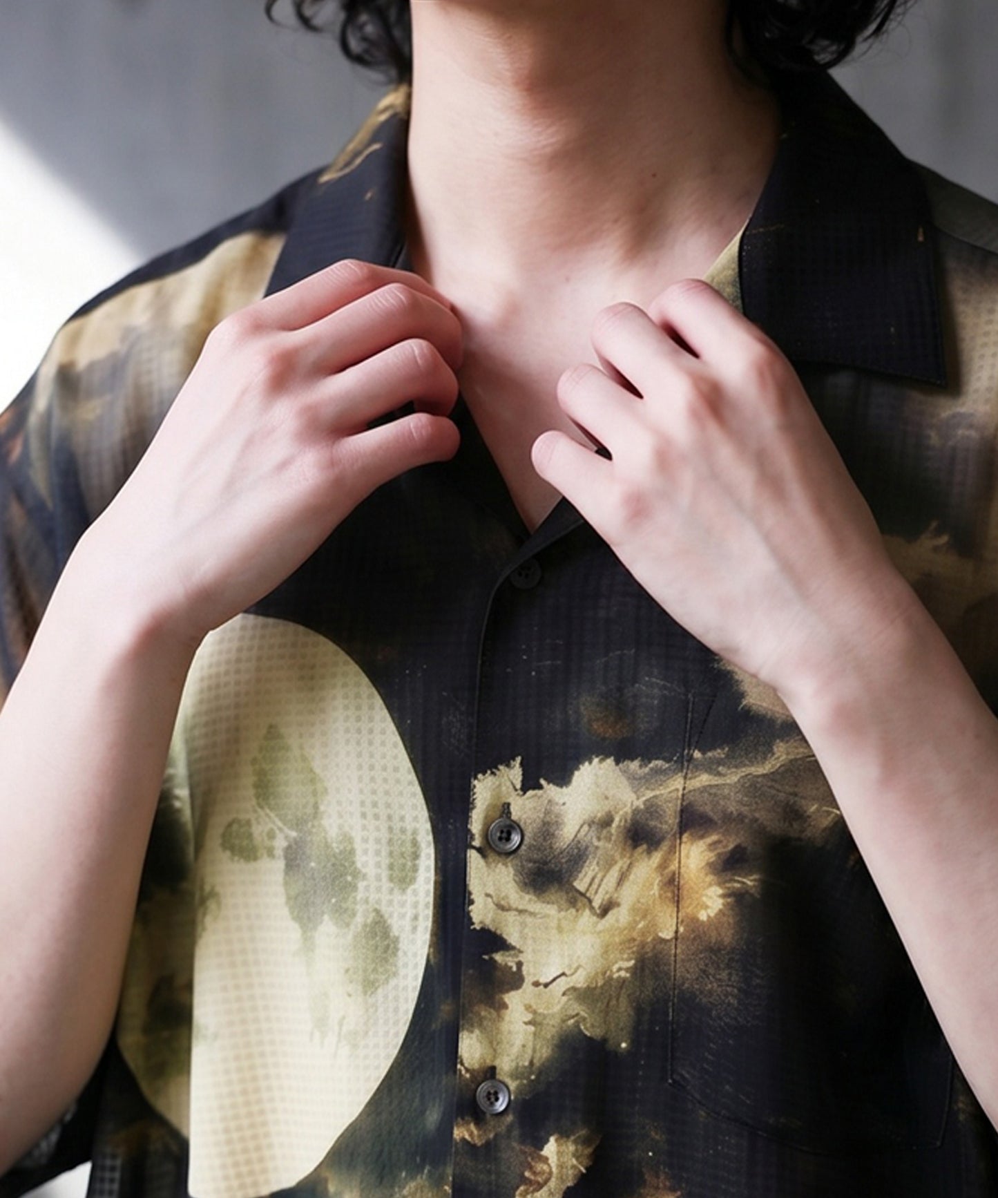 NUUIII Moon Print Art Pattern Shirt Men's