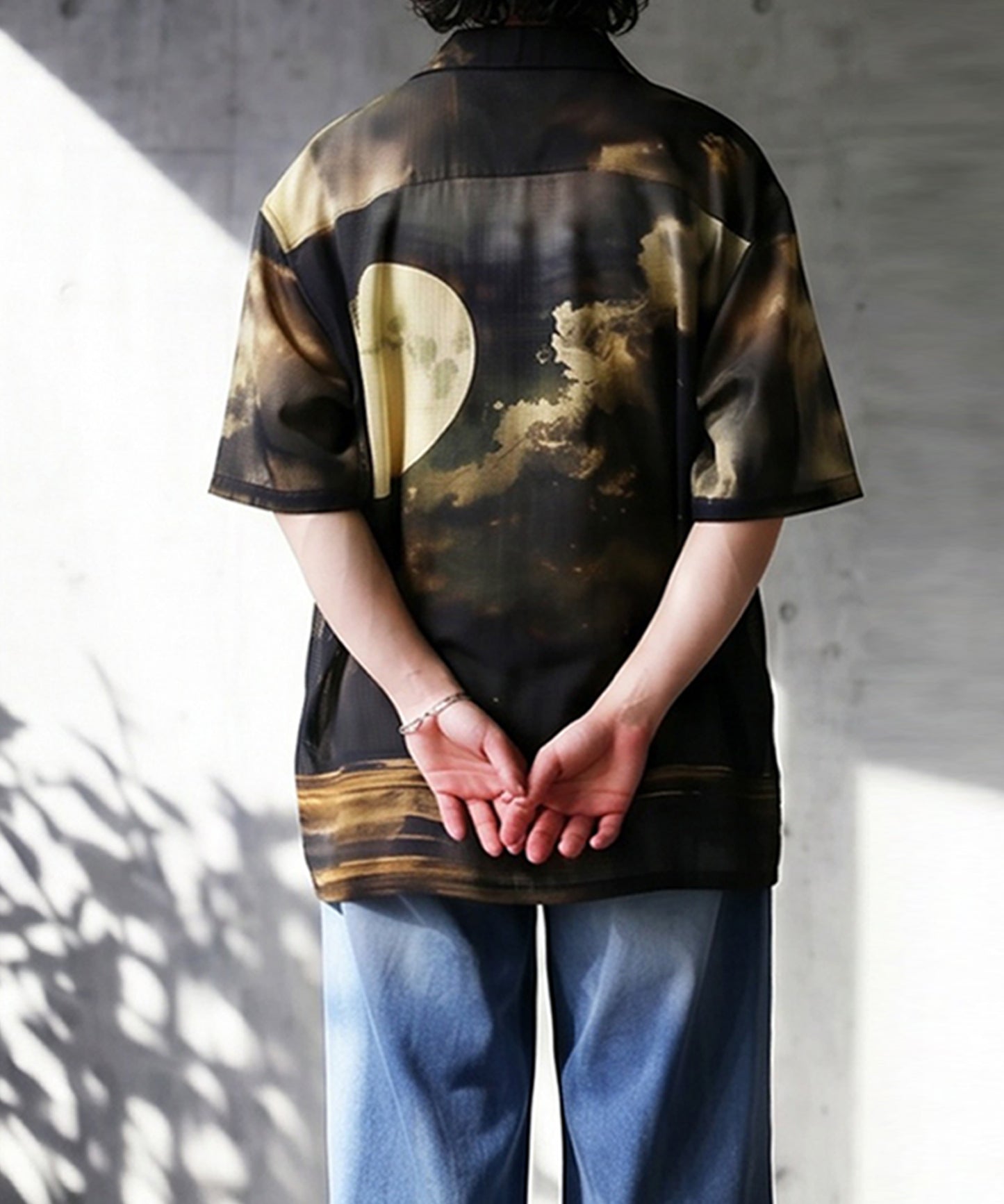 NUUIII Moon Print Art Pattern Shirt Men's