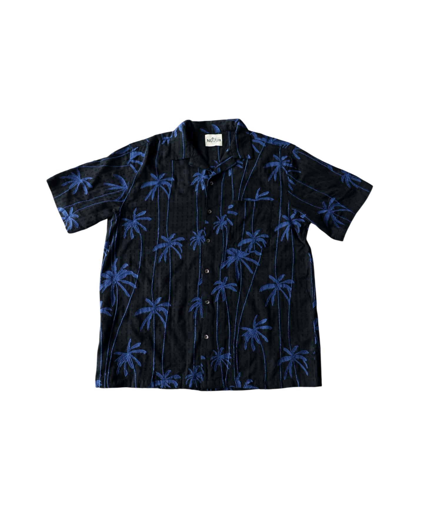 NUUUII 100% Cotton Dobby Weave Shirt With Palm Tree Embroidery Ladies
