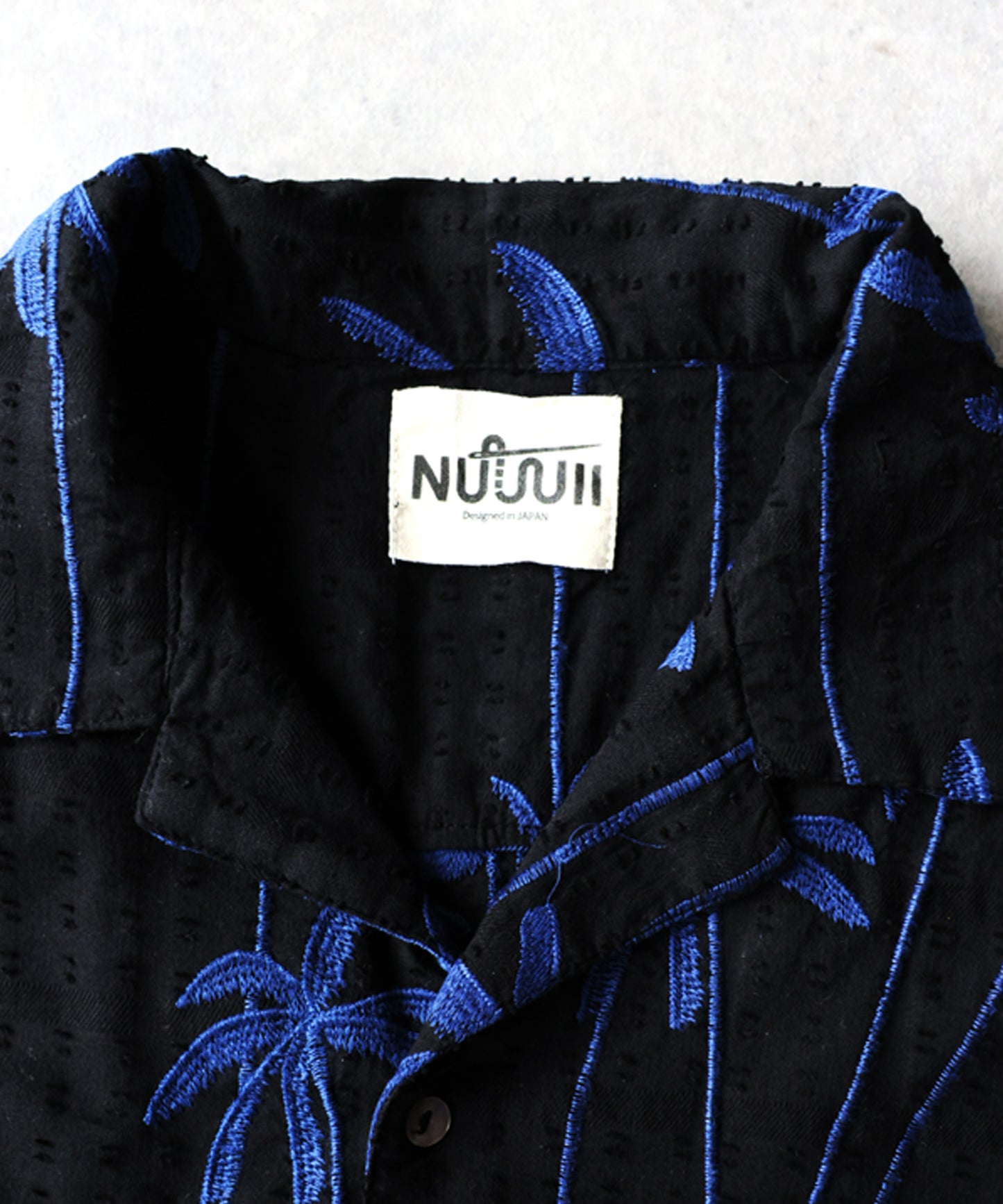 NUUUII 100% Cotton Dobby Weave Shirt With Palm Tree Embroidery Ladies