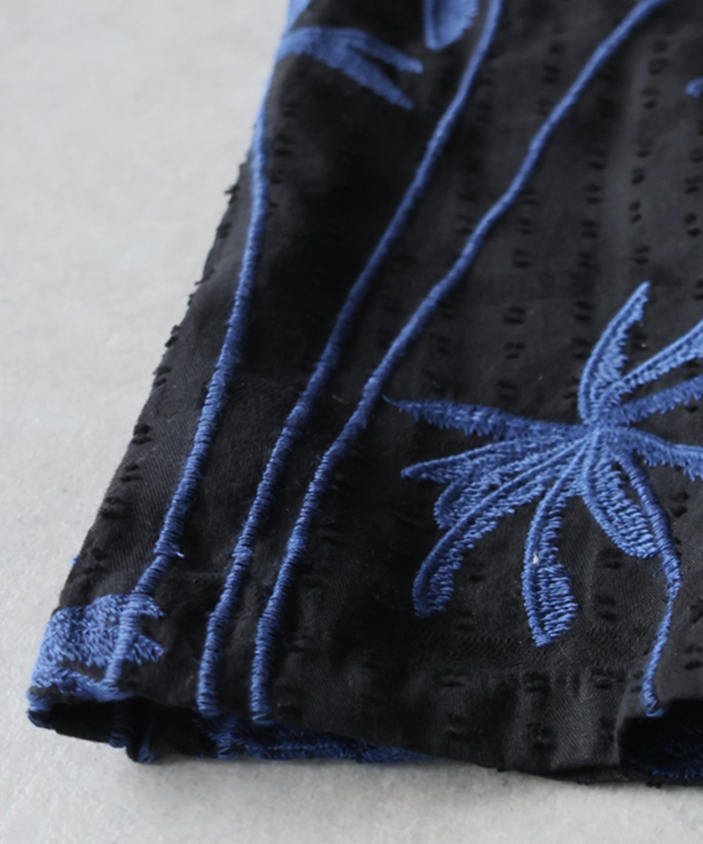 NUUUII 100% Cotton Dobby Weave Shirt With Palm Tree Embroidery Men’s