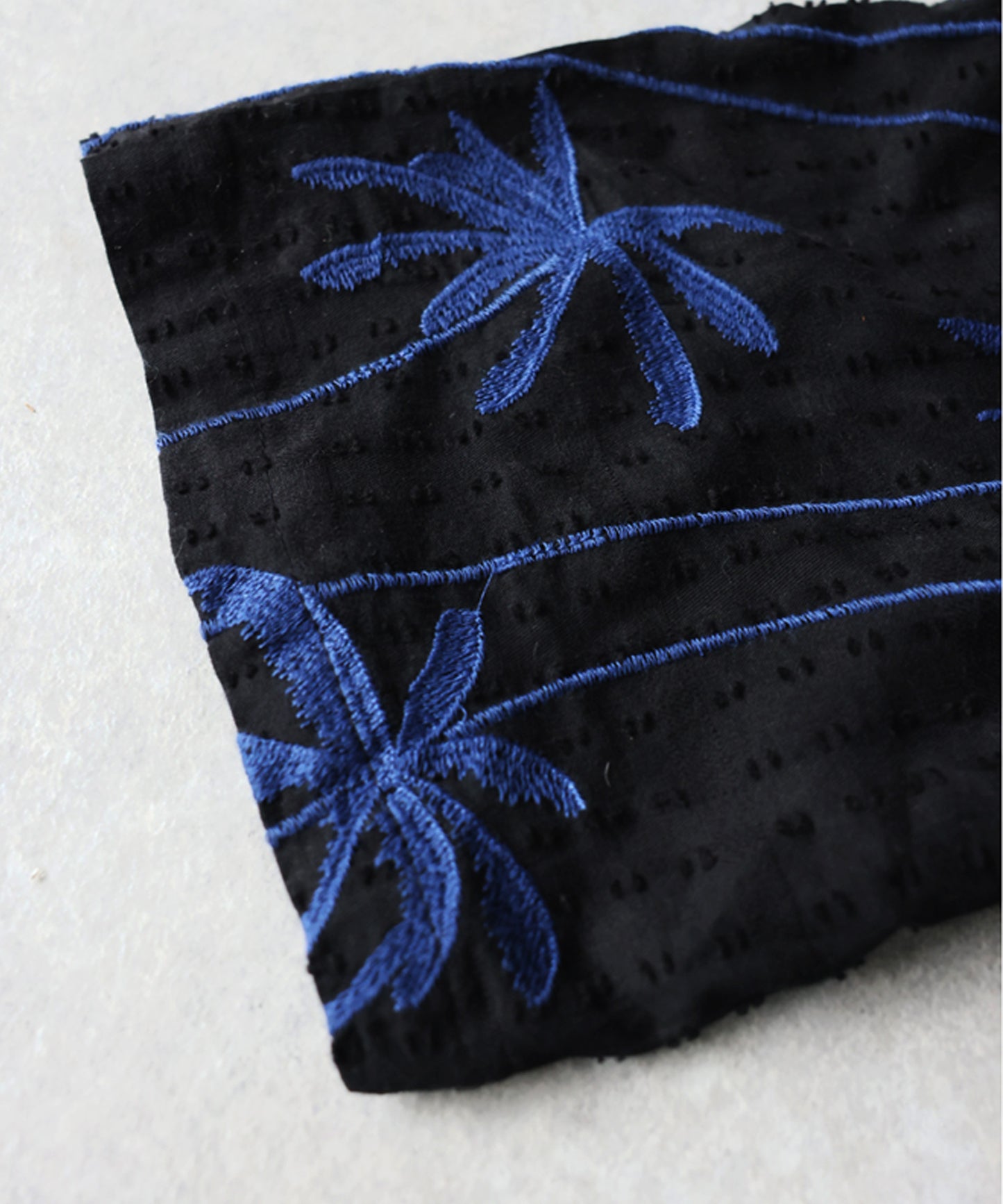 NUUUII 100% Cotton Dobby Weave Shirt With Palm Tree Embroidery Ladies