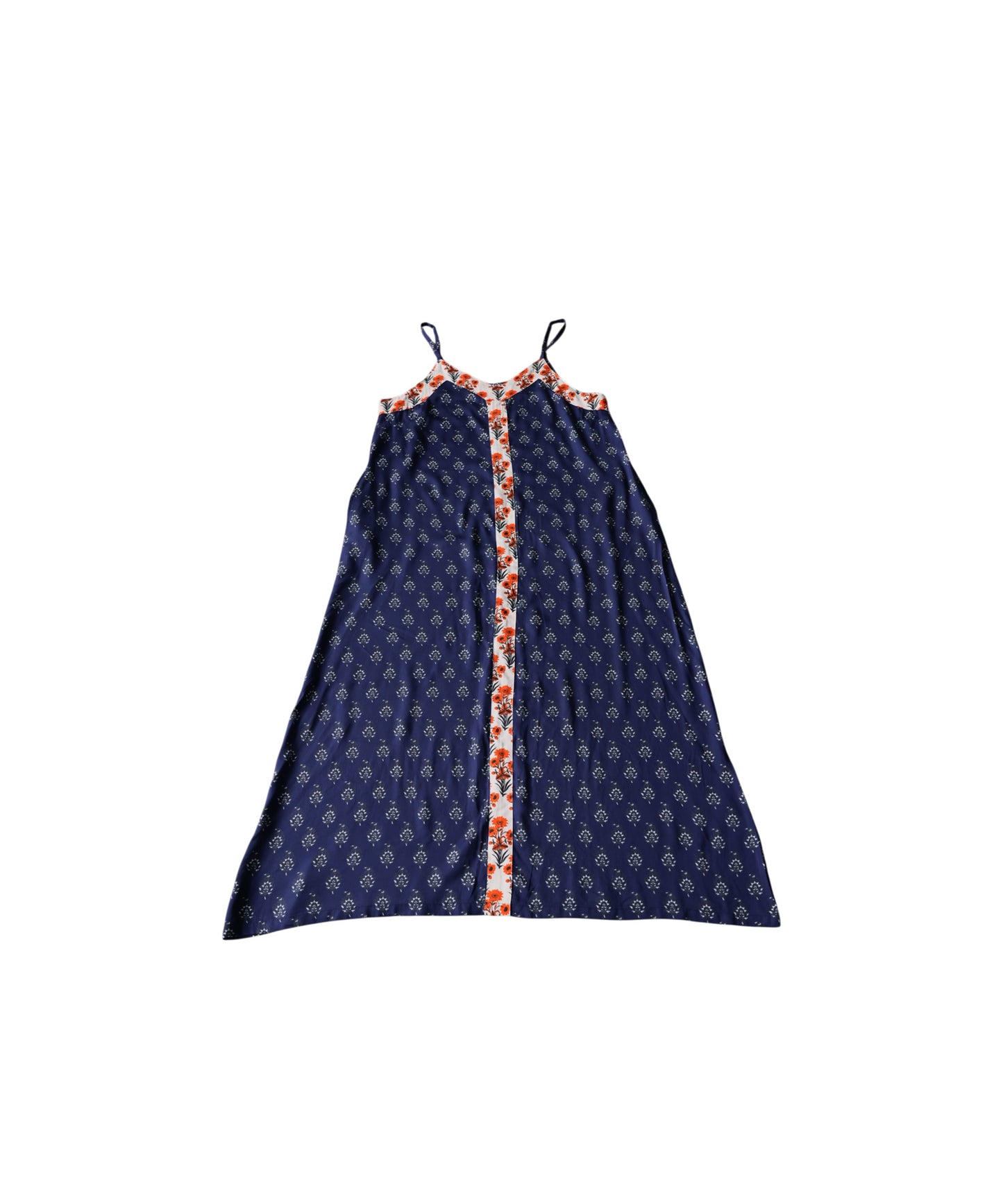 NUUUII A-Line Sleeveless Retro Print Camisole Dress With Adjustable Drawstring Ladies