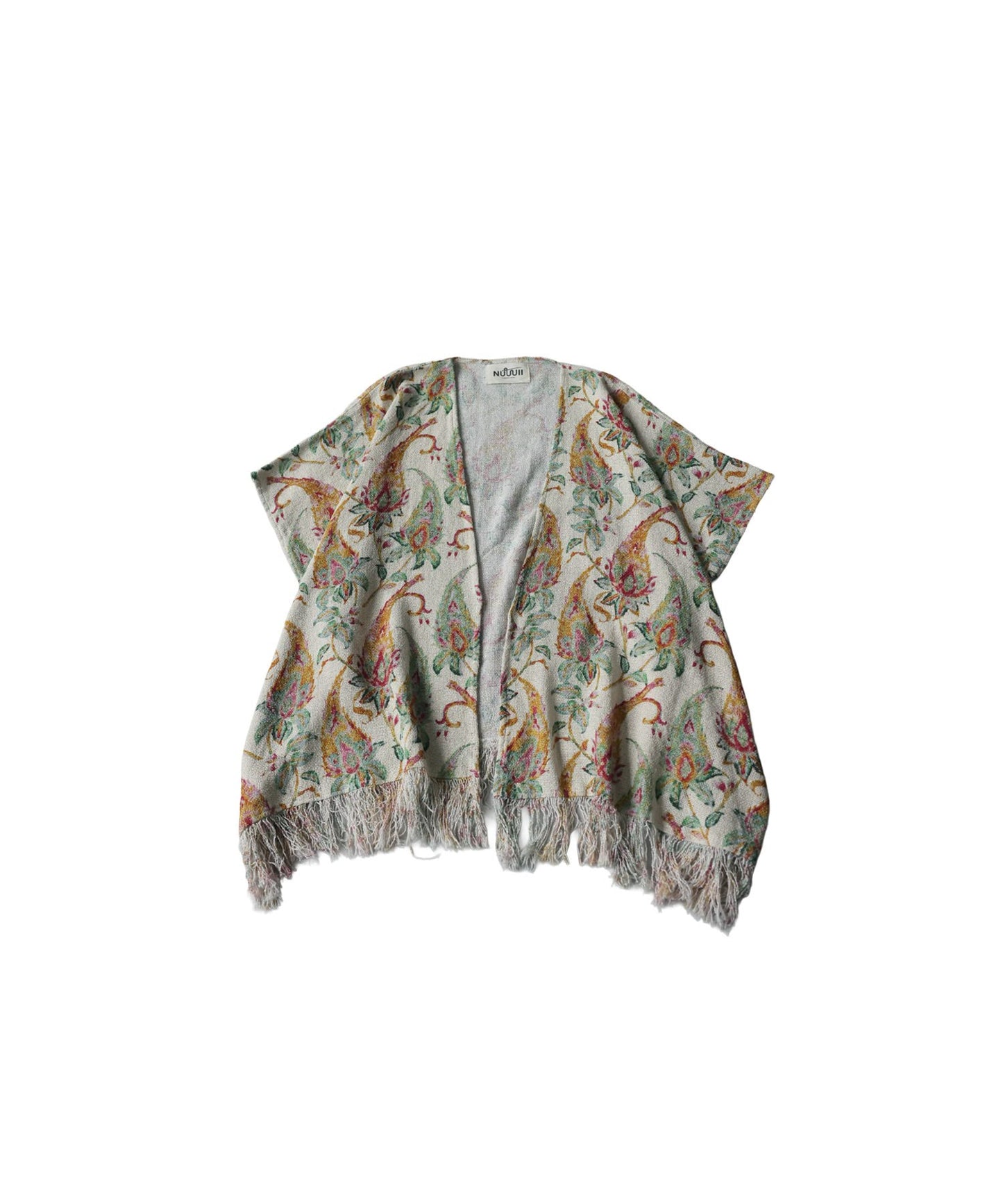 Fringe Floral Poncho Ladies