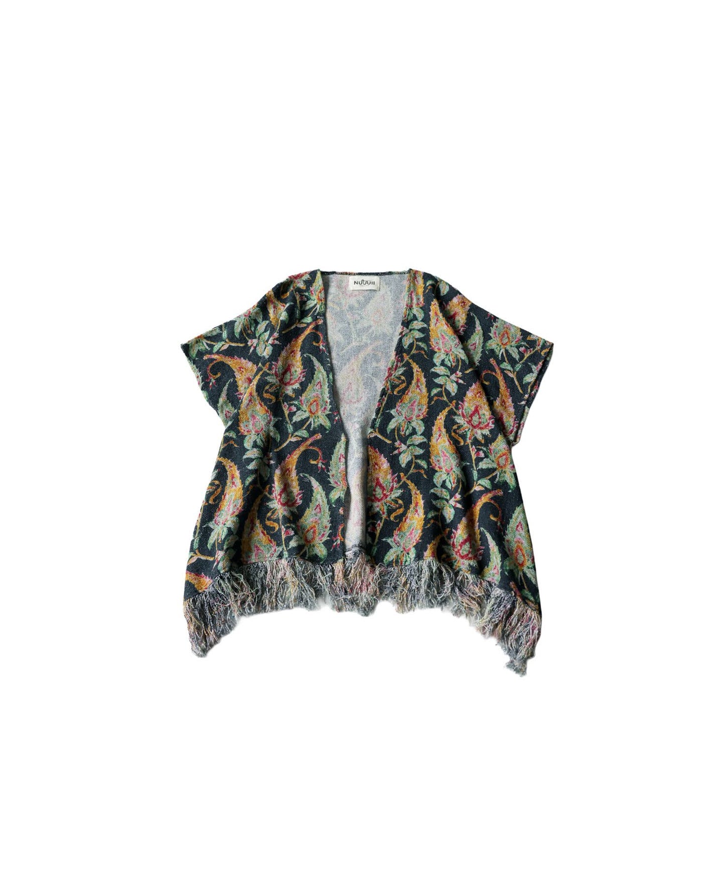 Fringe Floral Poncho Ladies
