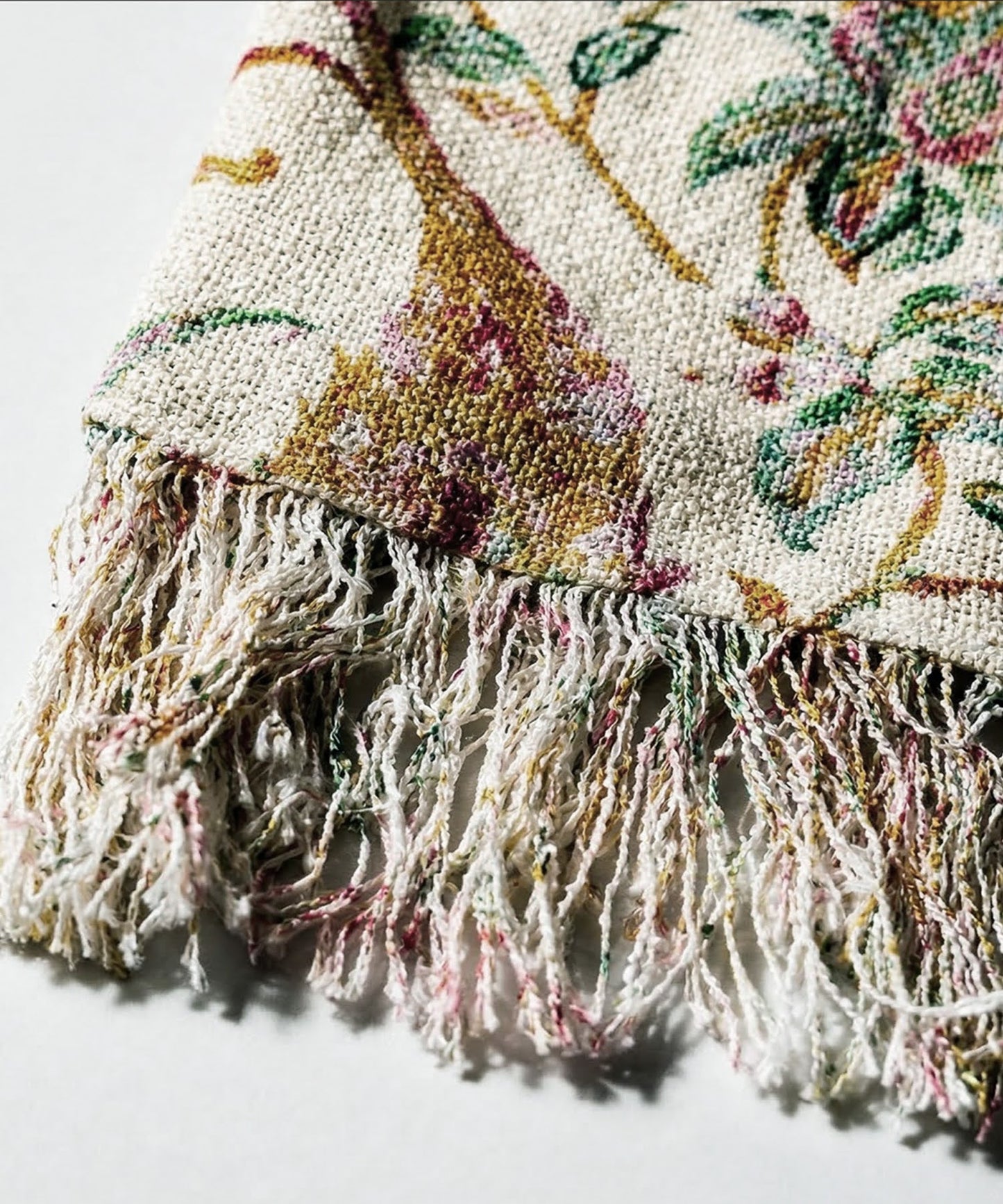 Fringe Floral Poncho Ladies