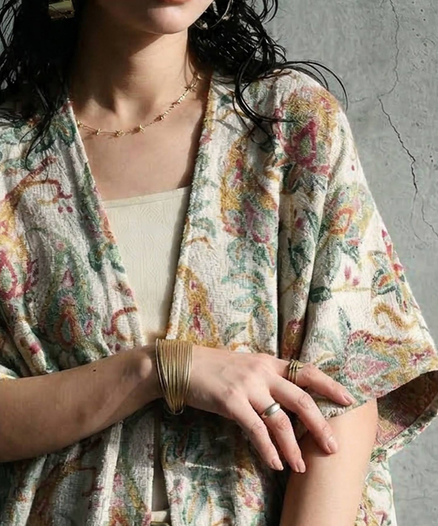 Fringe Floral Poncho Ladies